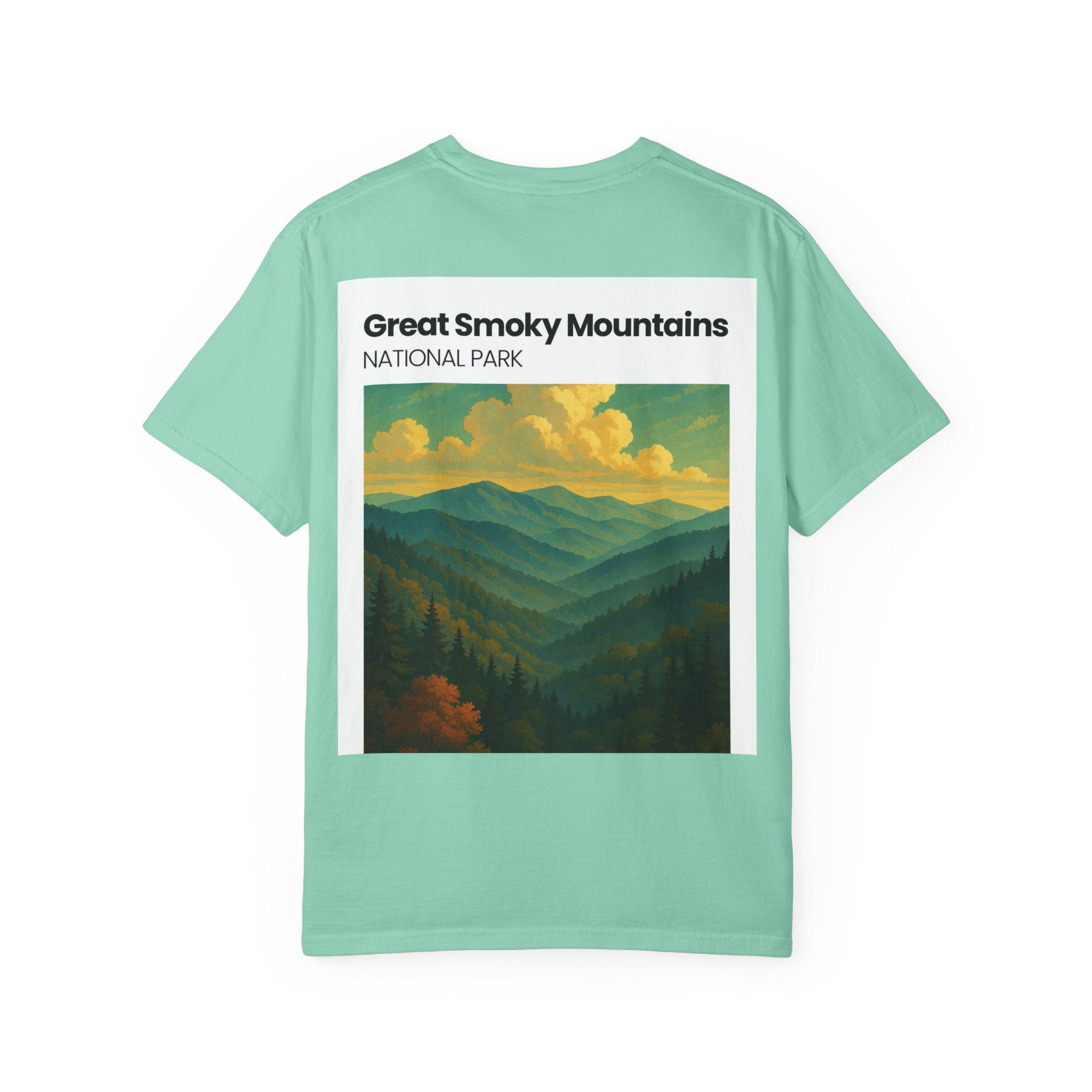 Great Smoky Mountains landscape T-shirt | National Park vintage poster