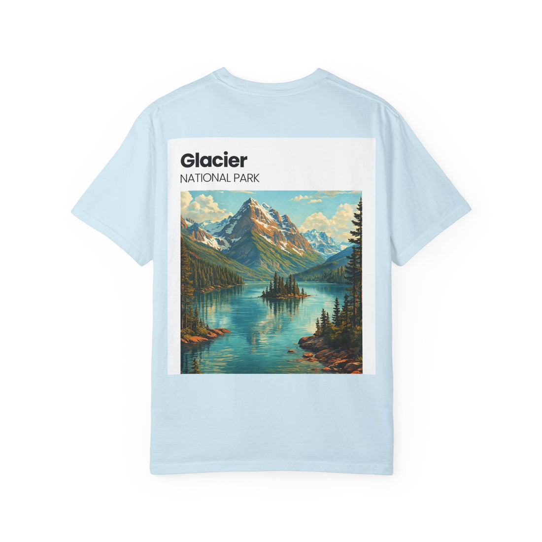 Glacier National Park Landscape T-shirt | Vintage Mountain Lake Tee
