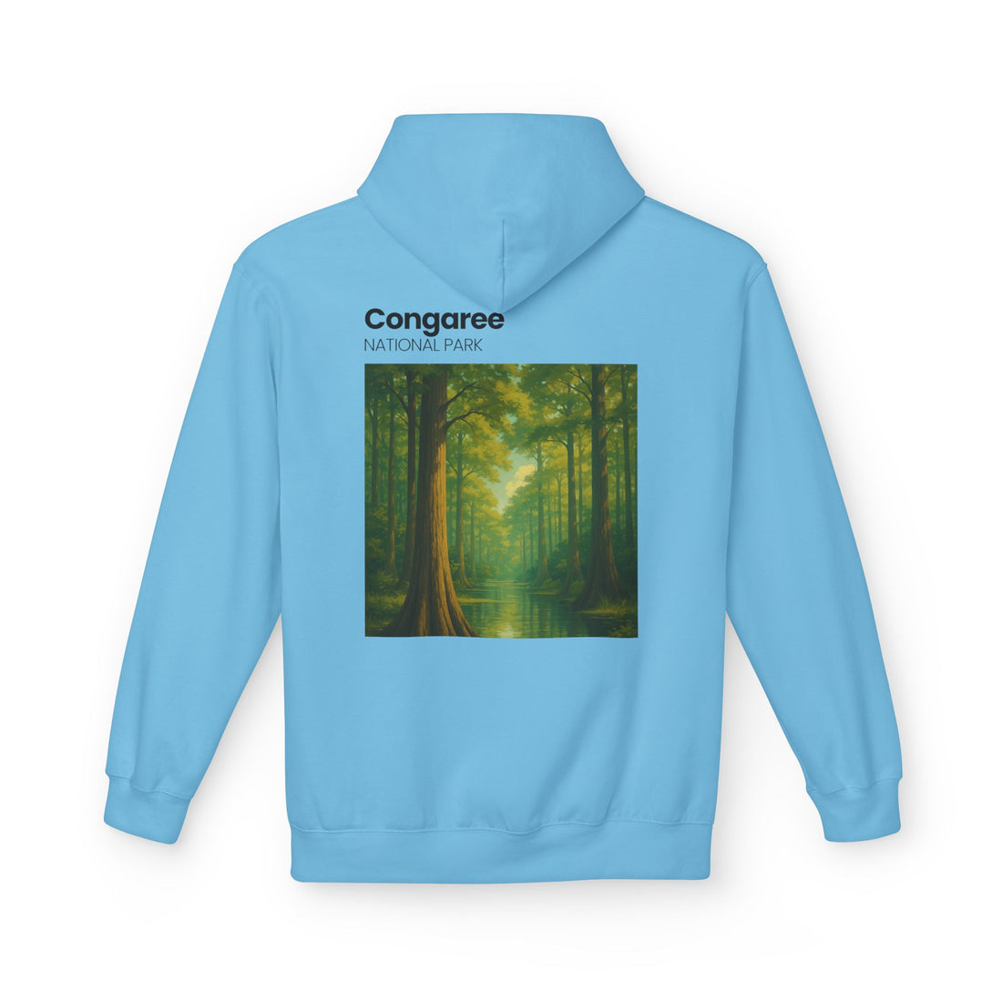 Congaree National Park Forest Scene Hoodie | Scenic Tree Landscape Pullover