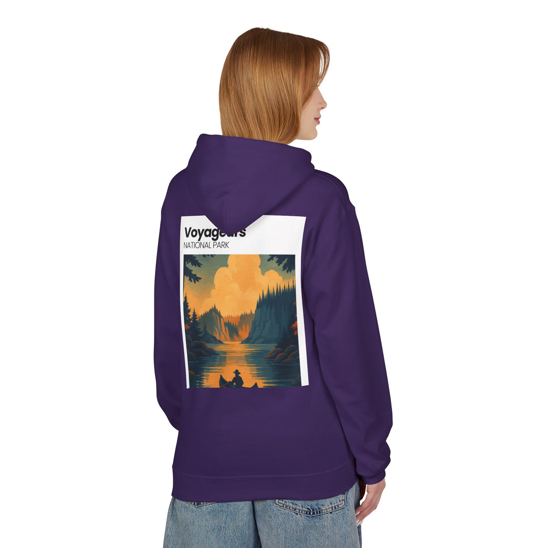 Voyageurs National Park Canoe Sunset Hoodie | Nature Landscape Pullover