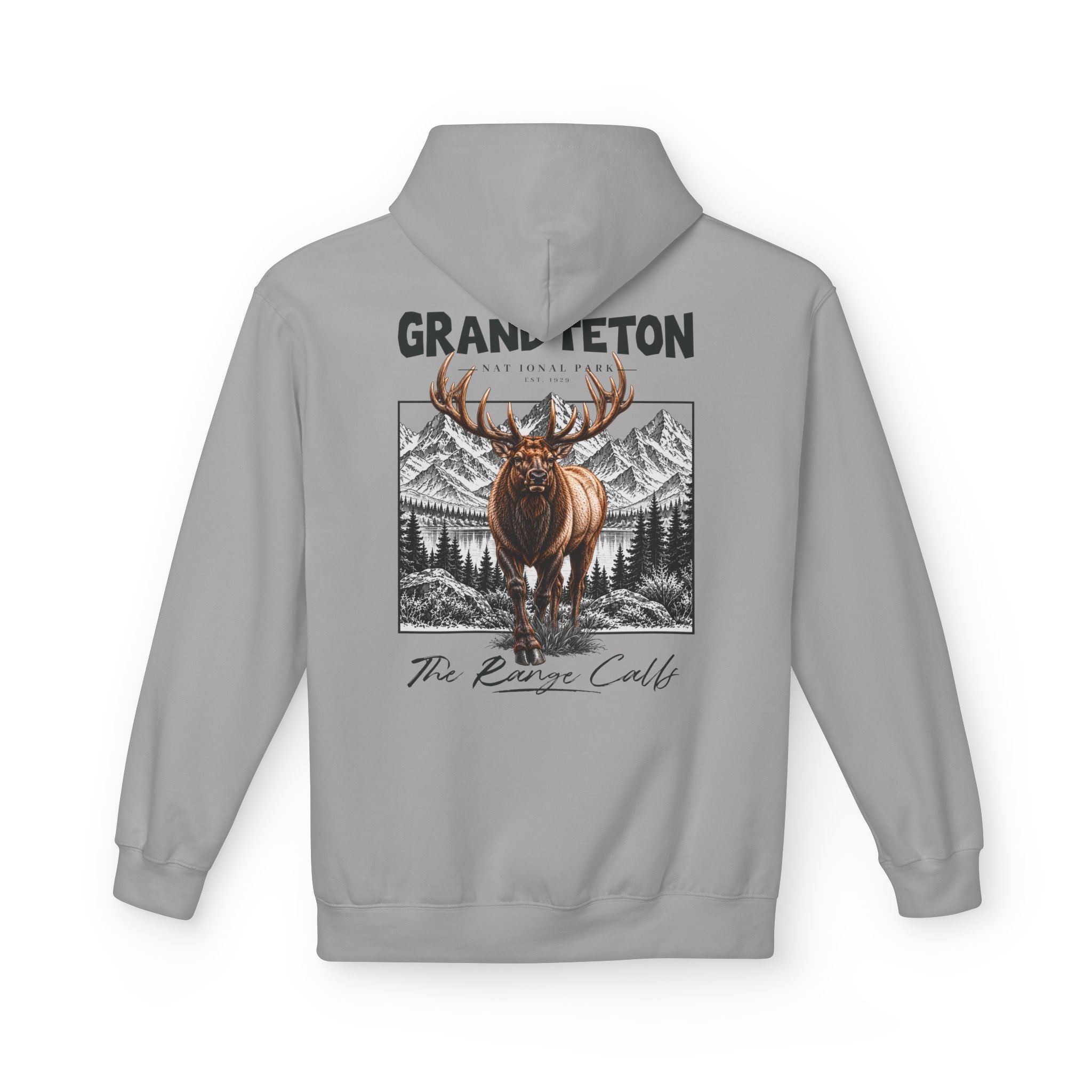 Grand Teton National Park Elk Graphic Hoodie