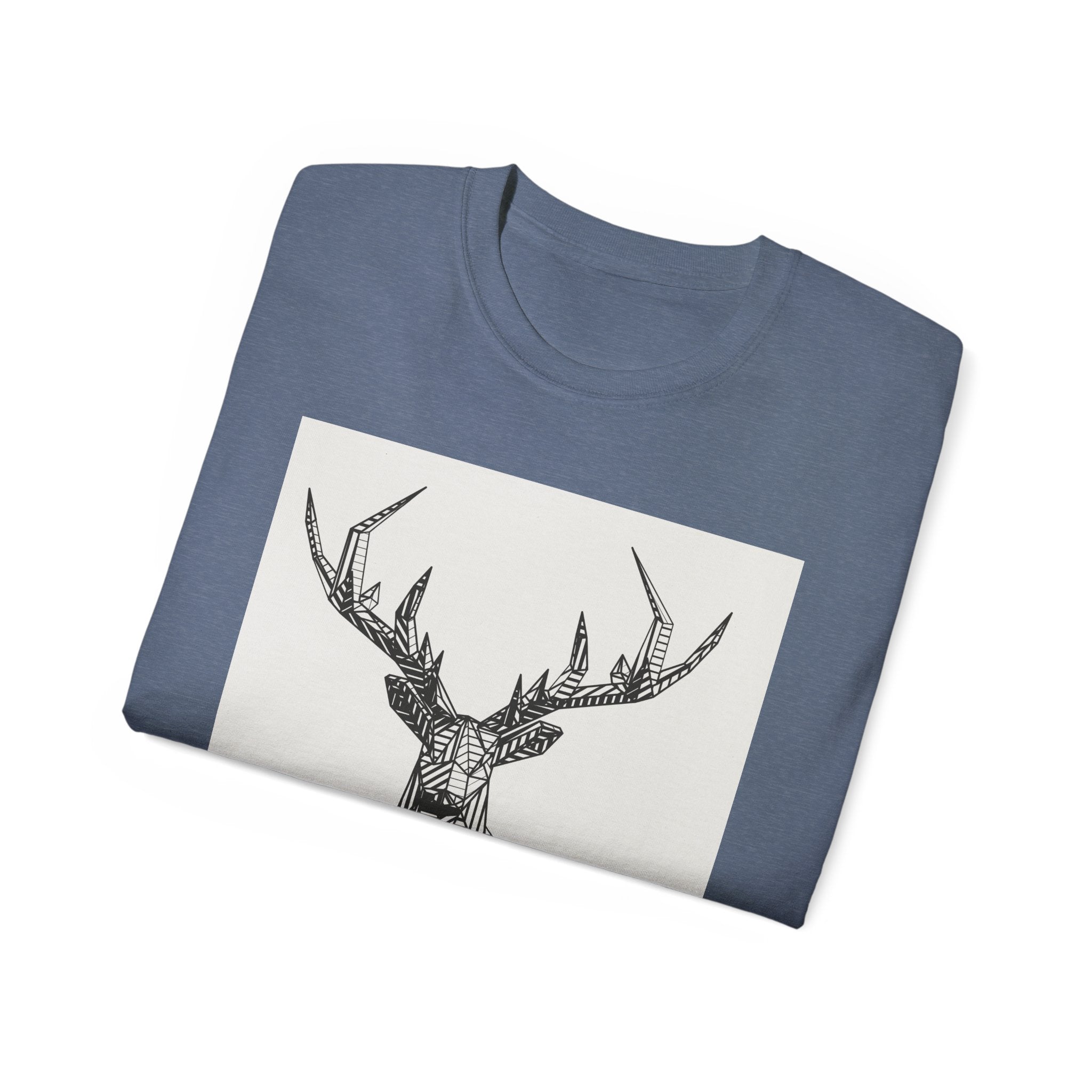 Geometric Deer Graphic Tee - Unisex Ultra Cotton T-Shirt