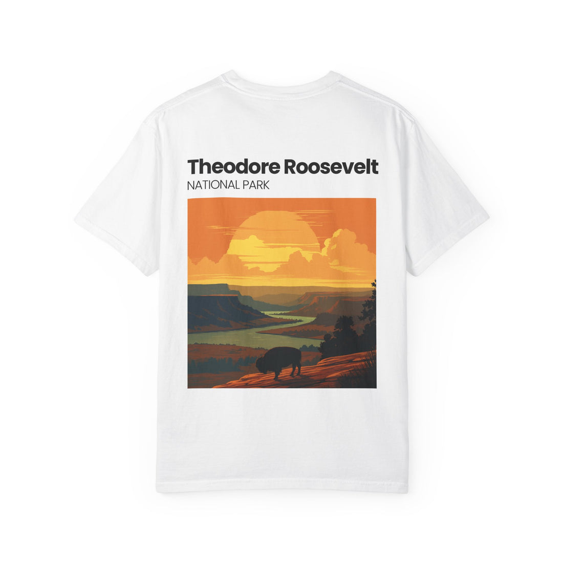 Theodore Roosevelt National Park Sunset T-shirt | Buffalo Landscape Tee