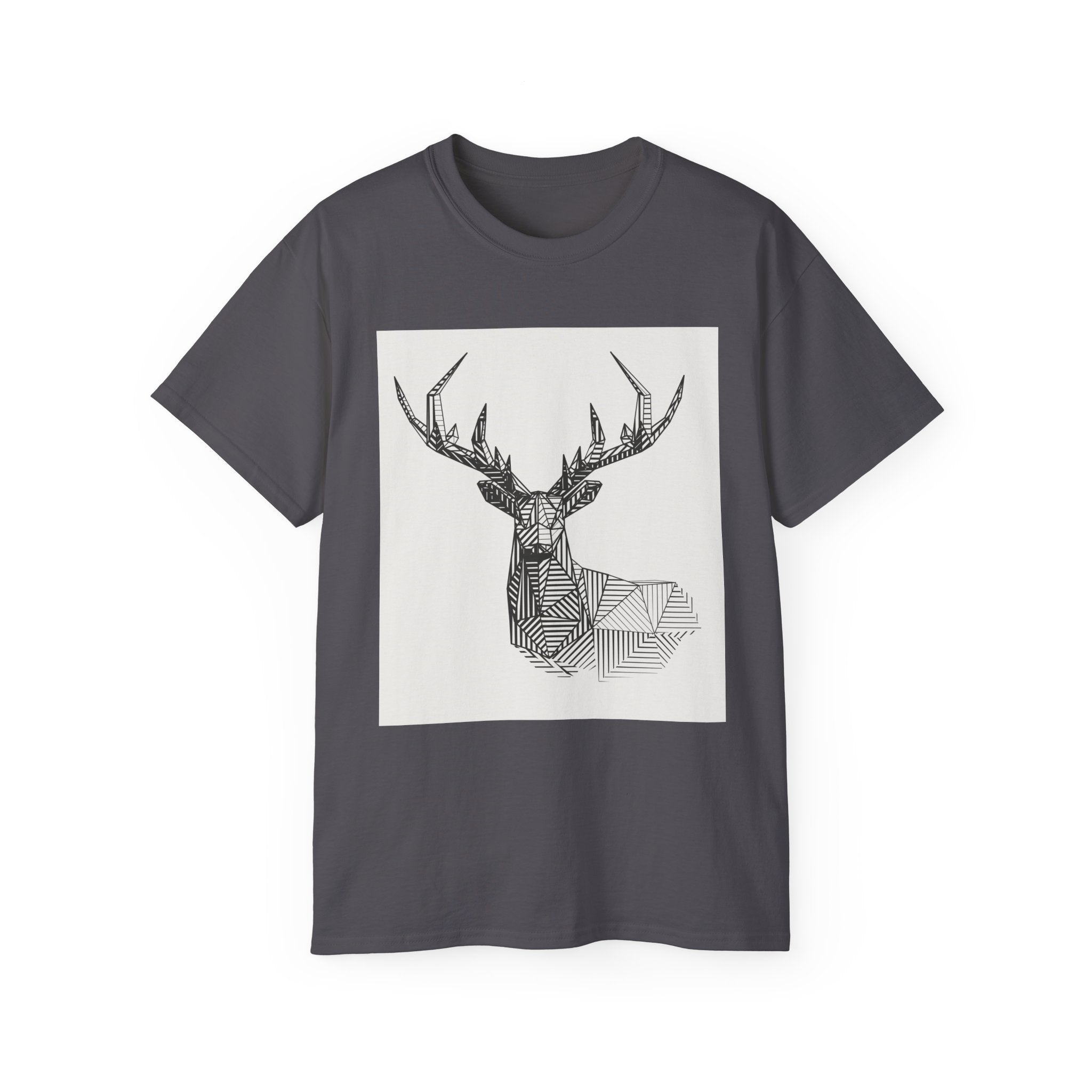 Geometric Deer Graphic Tee - Unisex Ultra Cotton T-Shirt