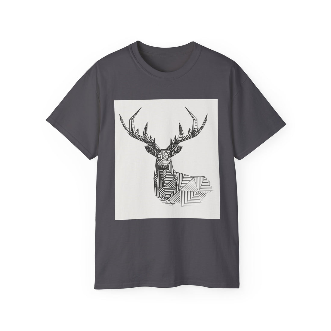 Geometric Deer Graphic Tee - Unisex Ultra Cotton T-Shirt