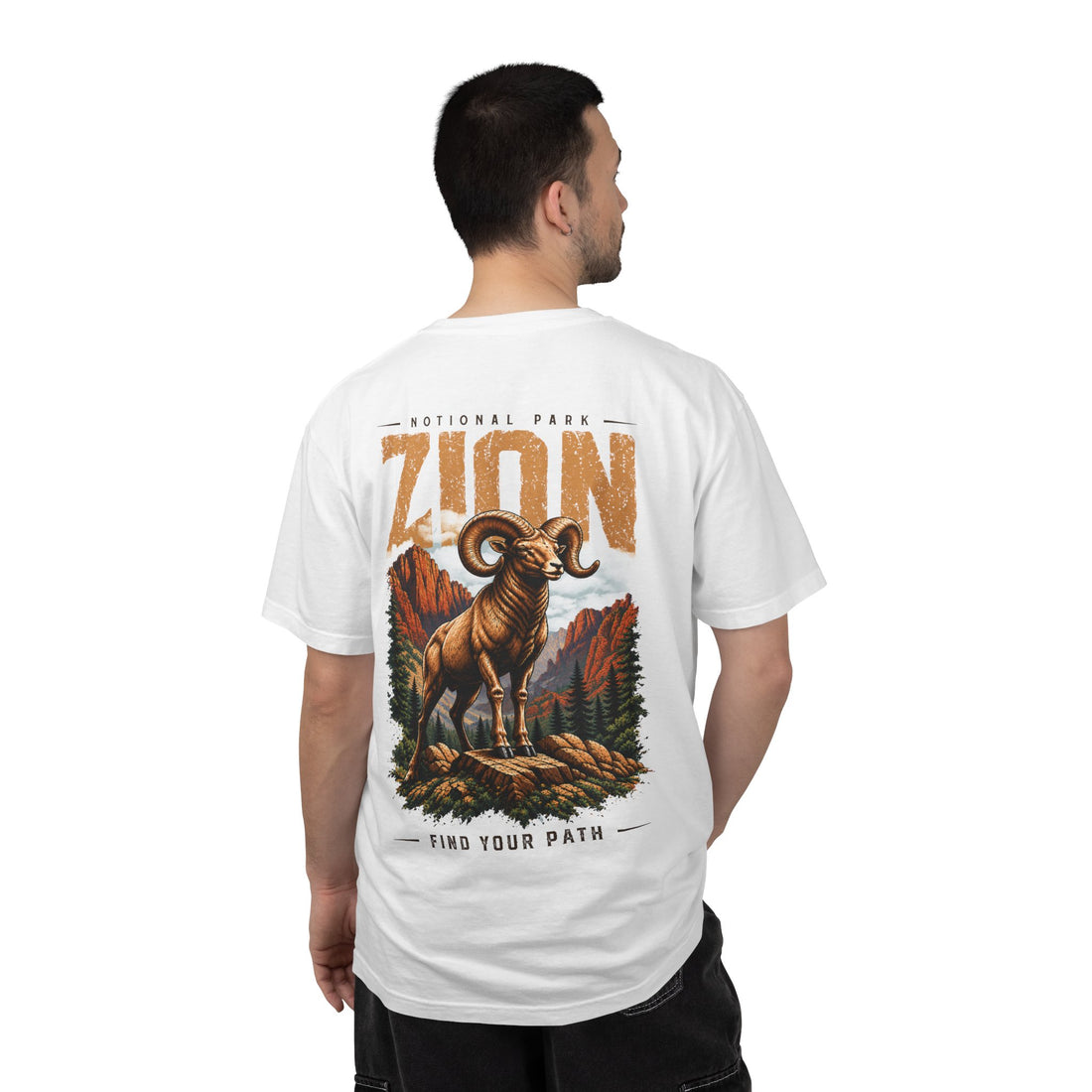 Bighorn Sheep Zion National Park Vintage Graphic T-Shirt