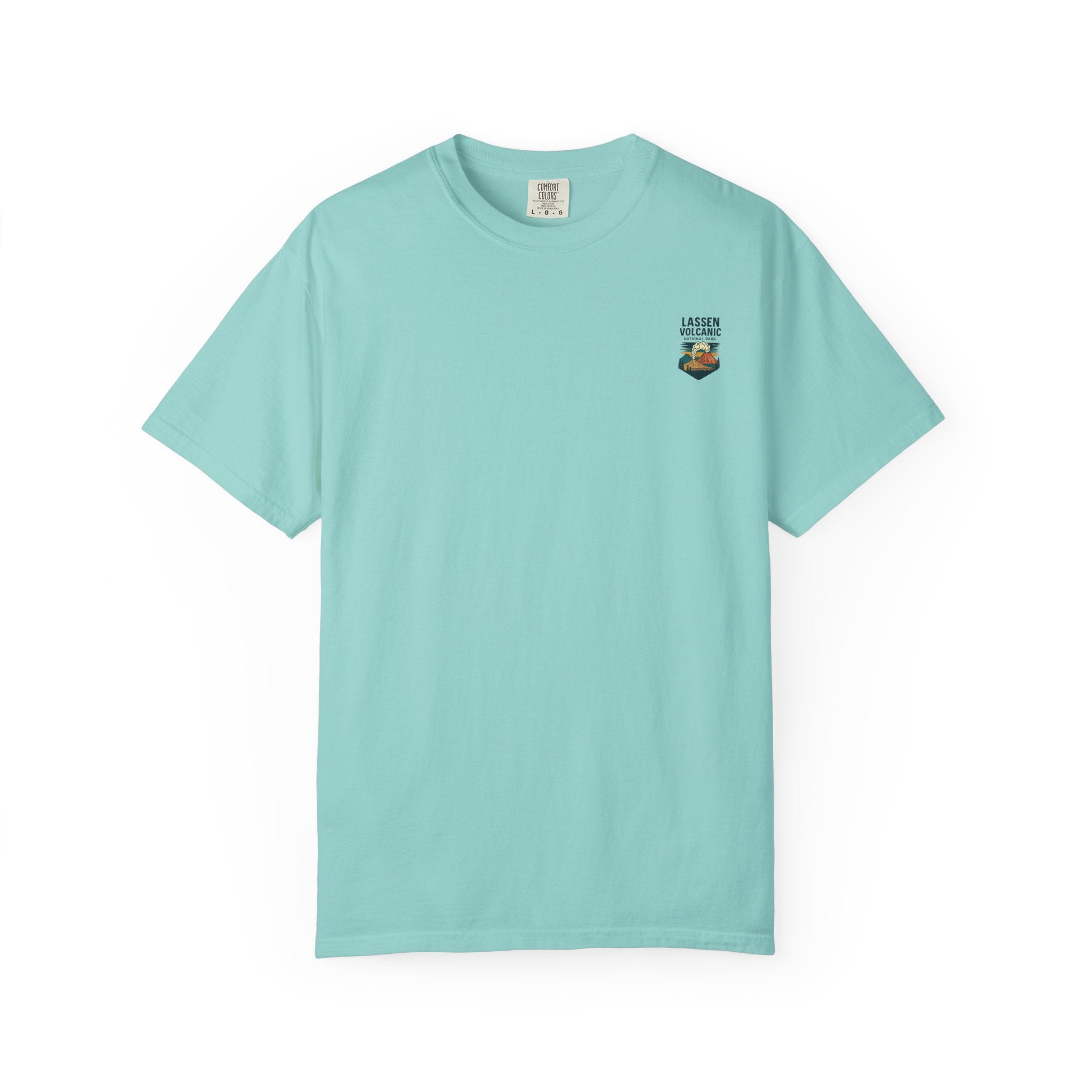 Lassen Volcanic Poster Art T-Shirt | Mountain Eruption Design