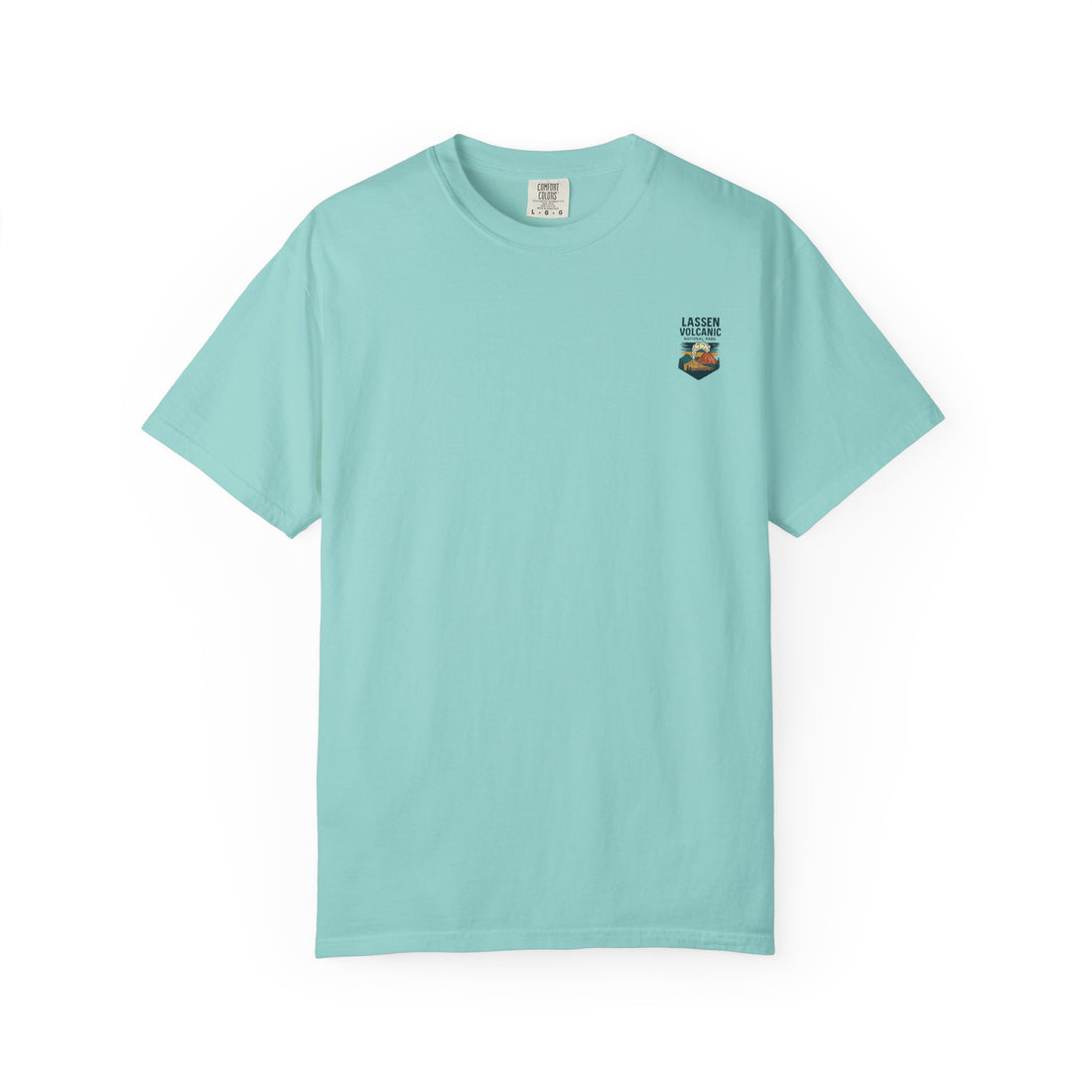 Lassen Volcanic Poster Art T-Shirt | Mountain Eruption Design