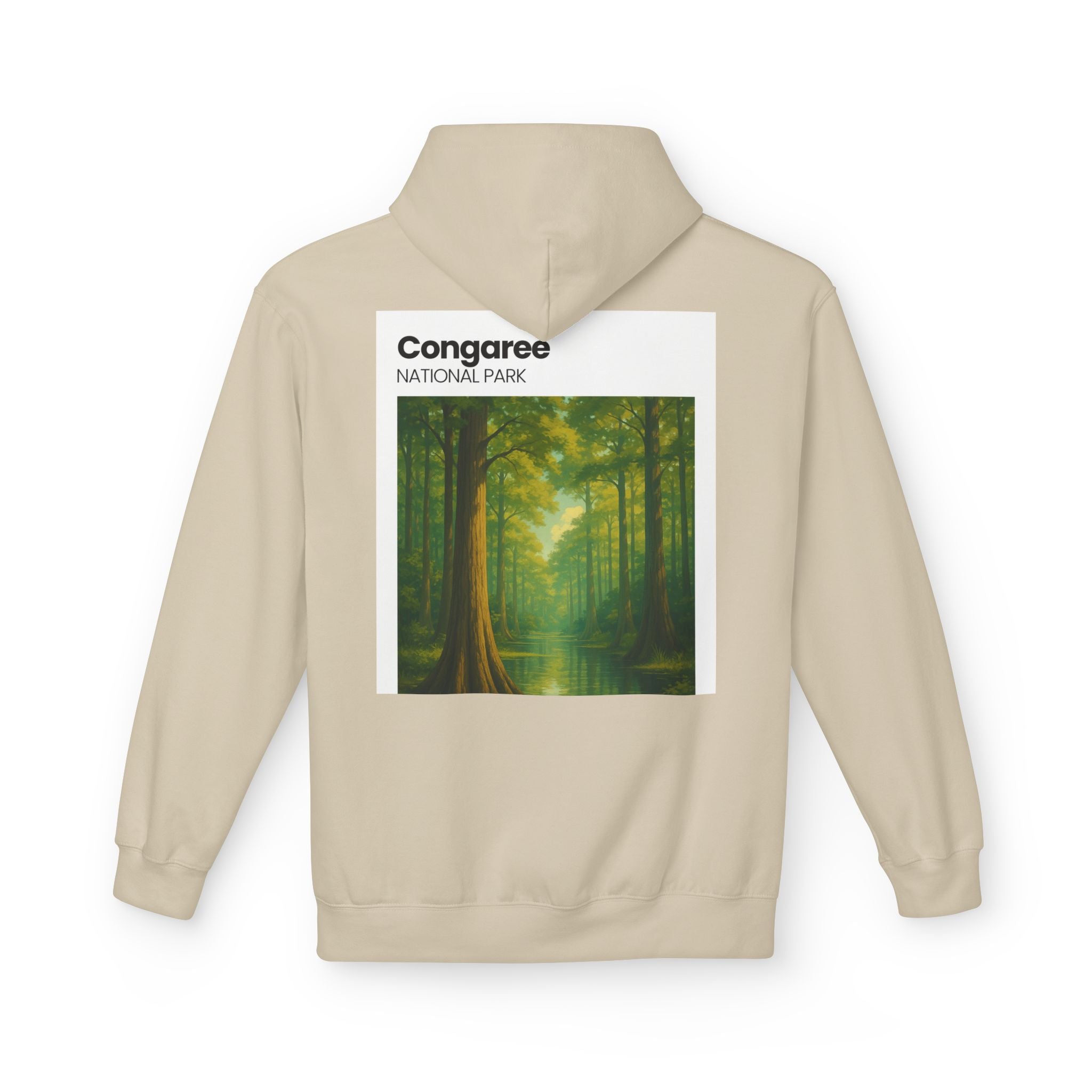Congaree National Park Forest Scene Hoodie | Scenic Tree Landscape Pullover