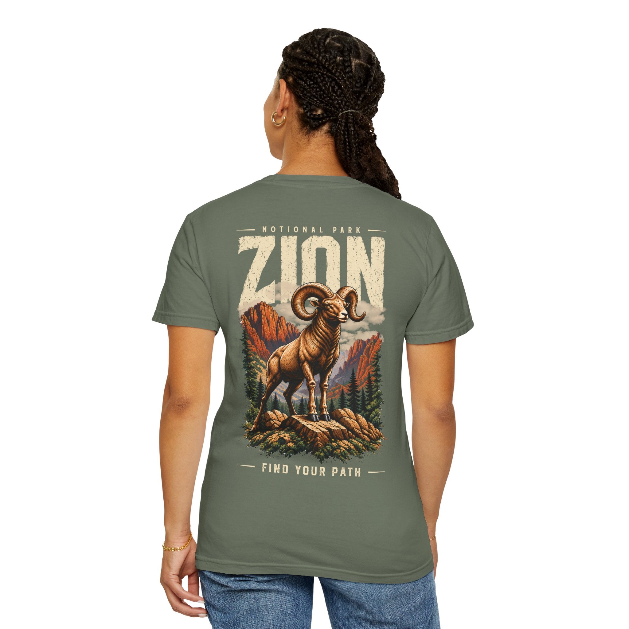 Bighorn Sheep Zion National Park Vintage Graphic T-Shirt