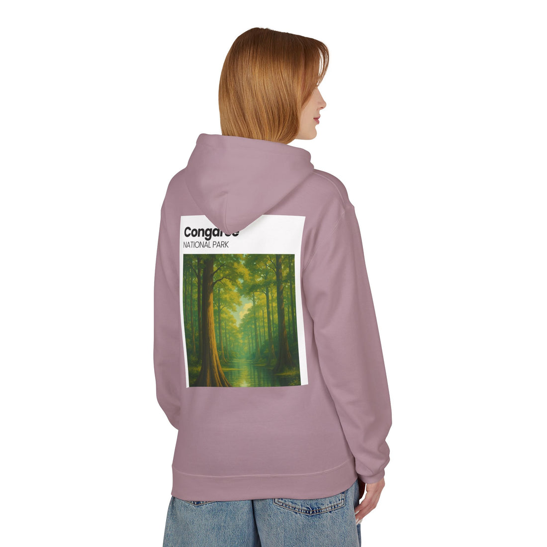 Congaree National Park Forest Scene Hoodie | Scenic Tree Landscape Pullover