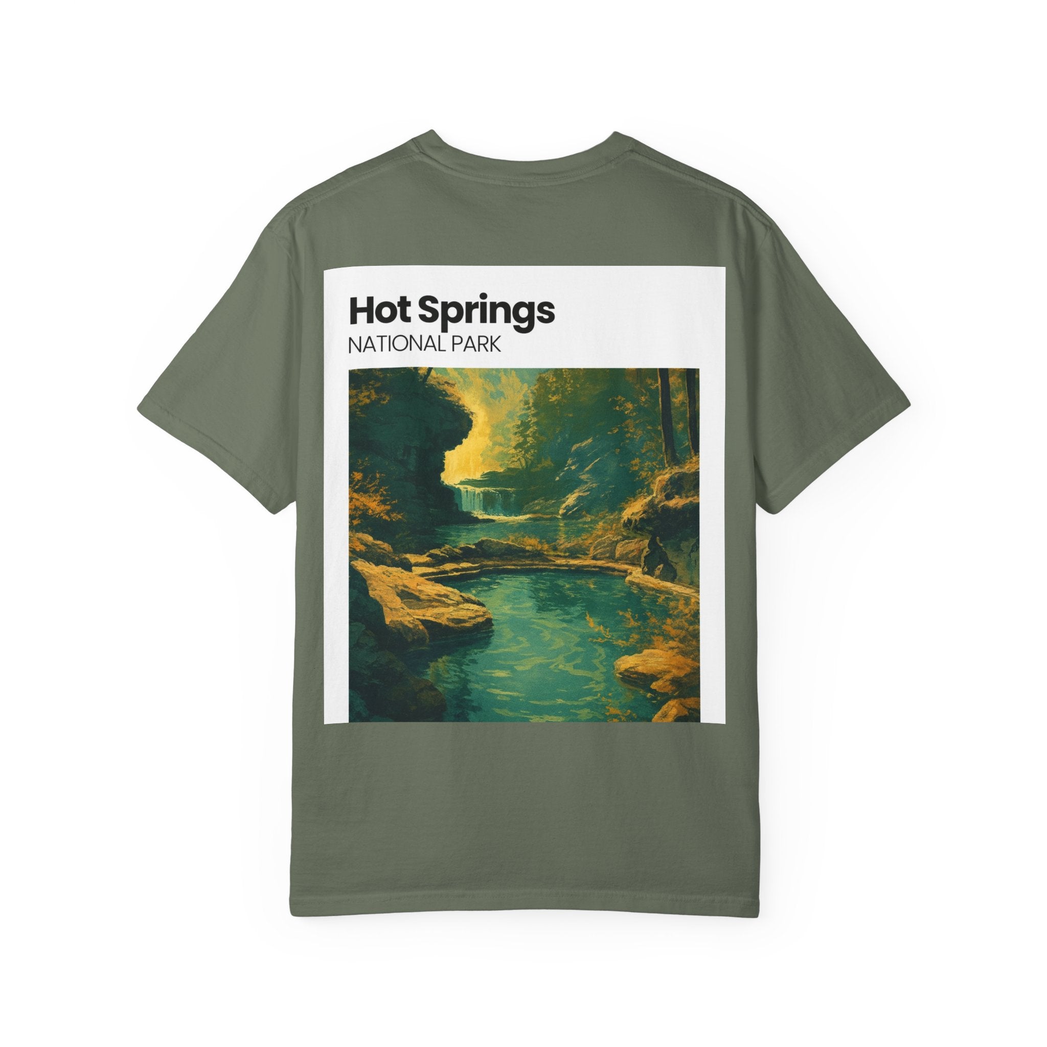 Hot Springs National Park graphic T-shirt | Scenic Hot Spring Illustration