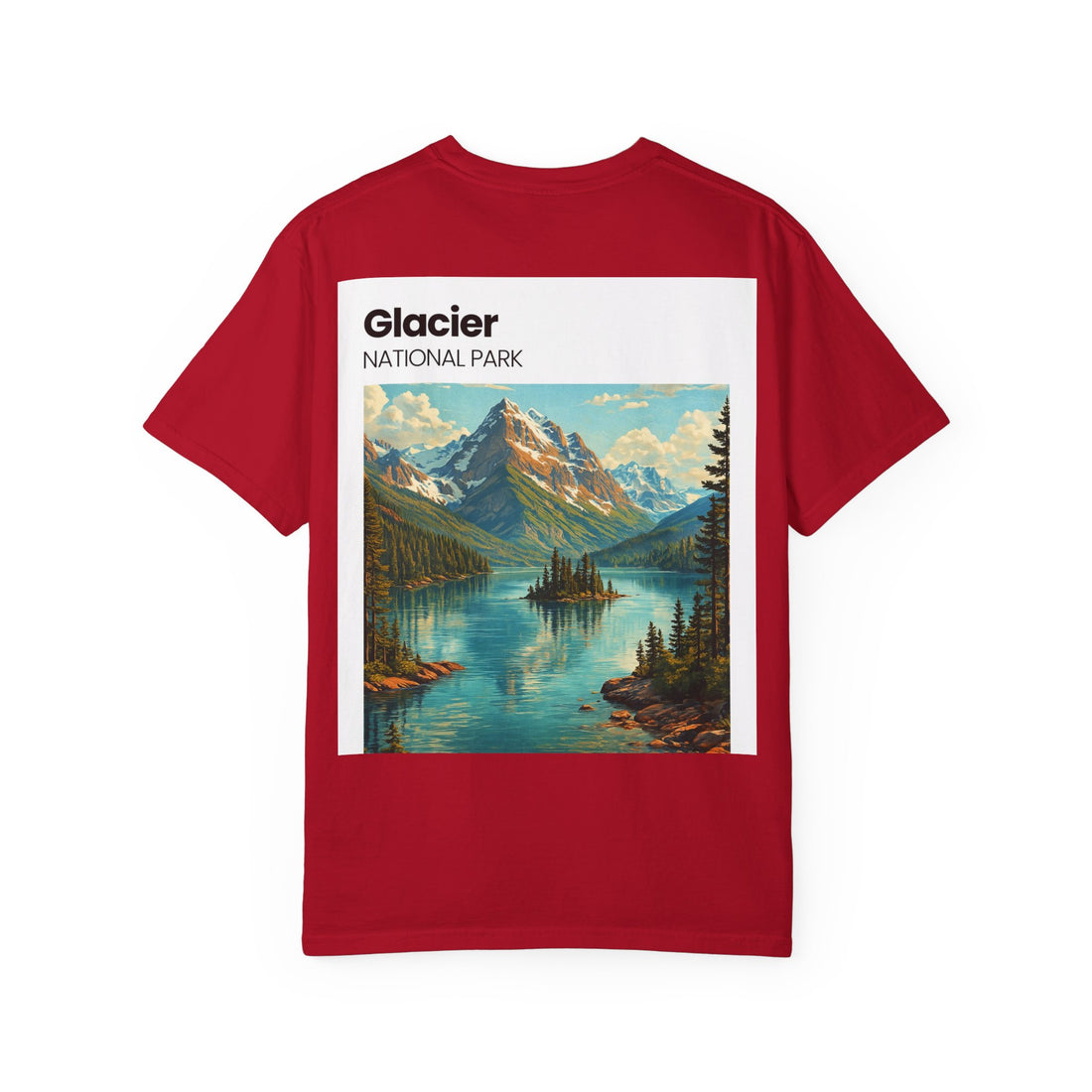 Glacier National Park Landscape T-shirt | Vintage Mountain Lake Tee
