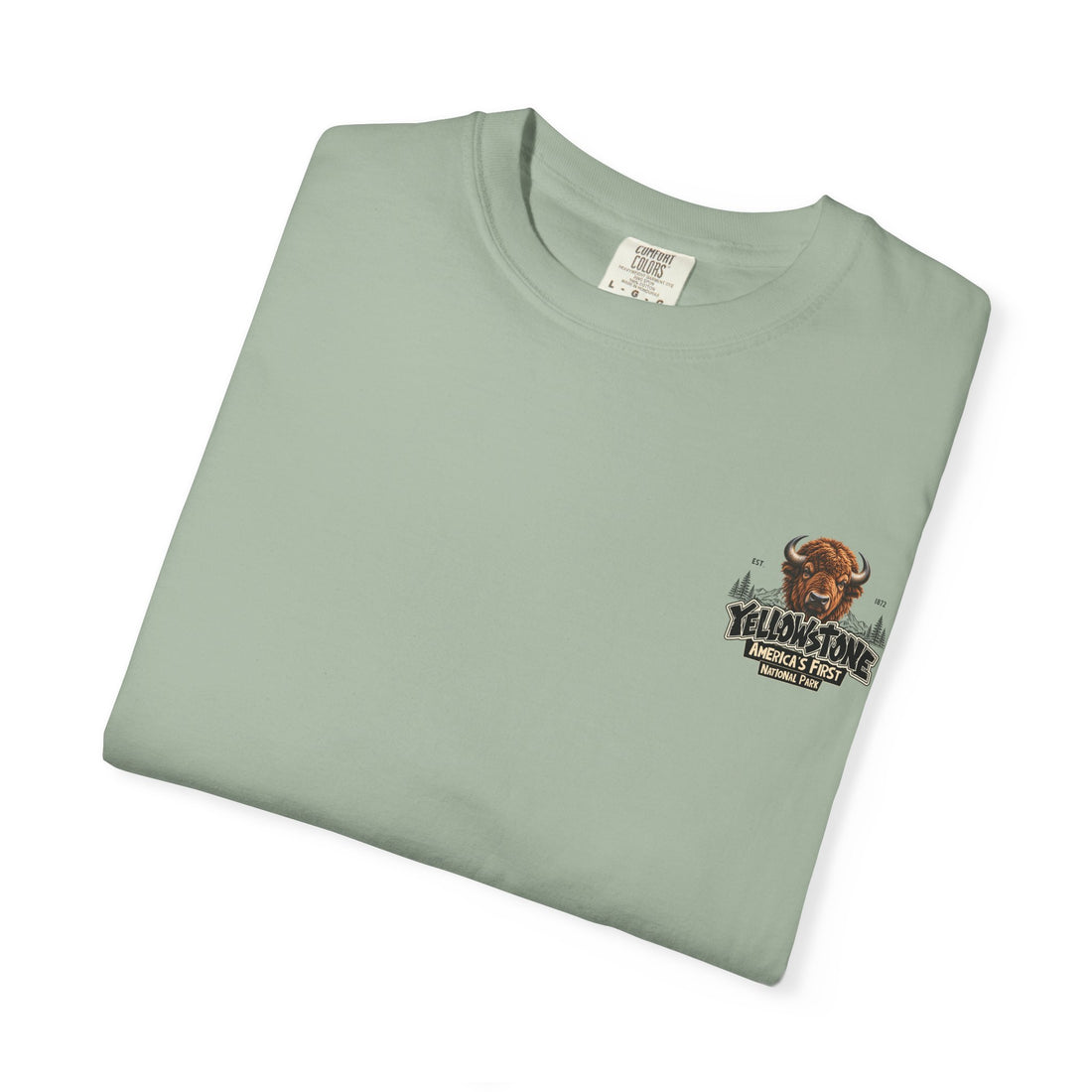 Yellowstone Bison – Where the Wild Still Roams T-Shirt Model1