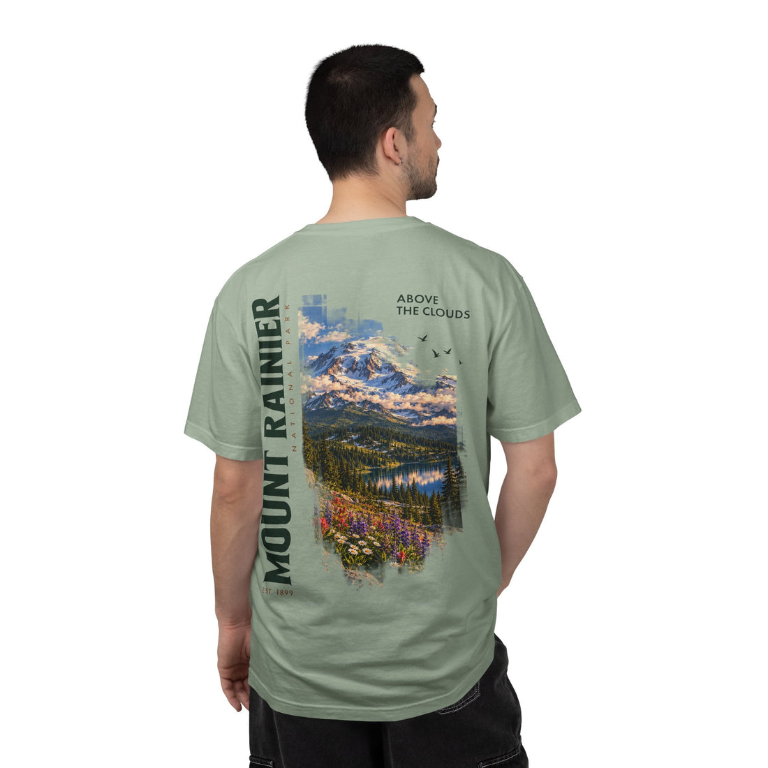 Mount Rainier National Park – Alpine Scene Graphic T-Shirt