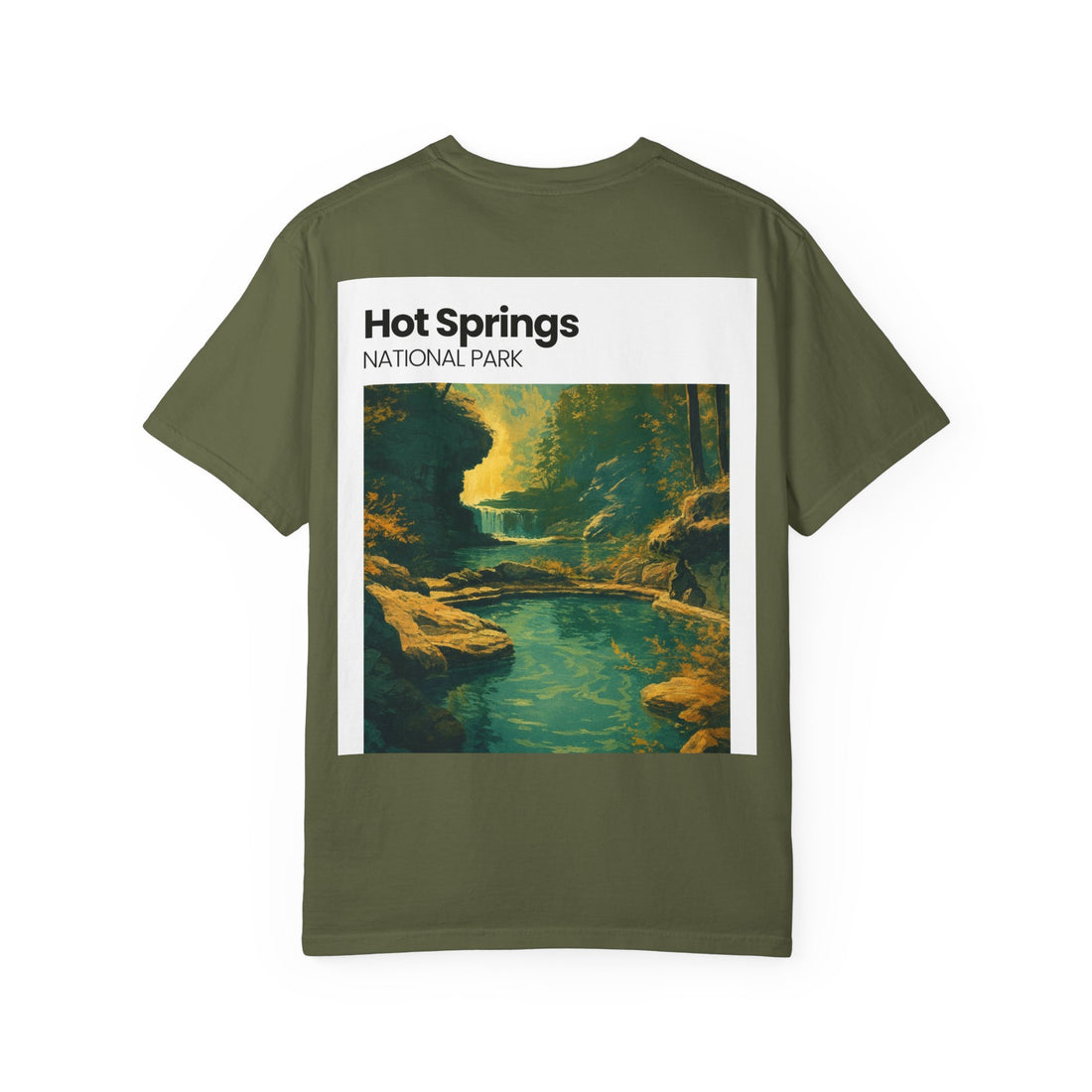 Hot Springs National Park graphic T-shirt | Scenic Hot Spring Illustration