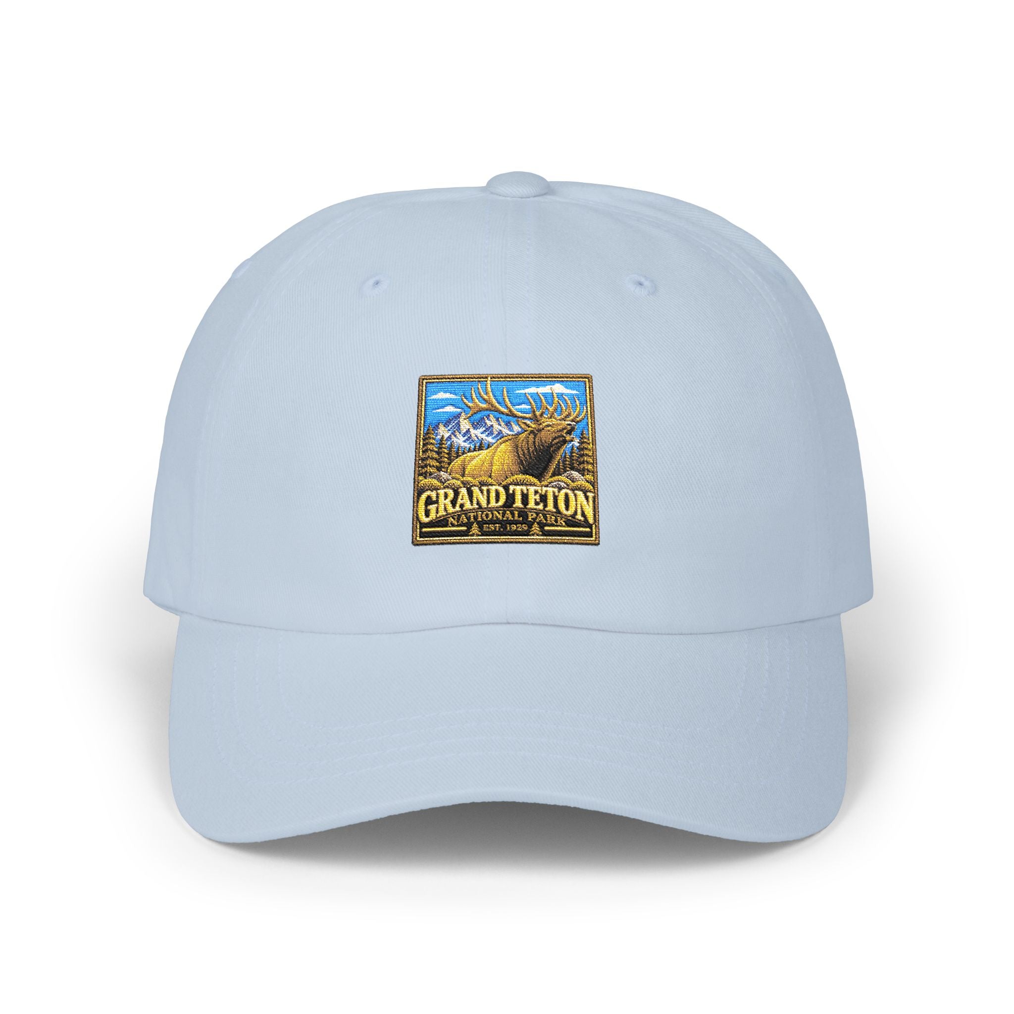 Grand Teton National Park Elk Square Logo Dad Cap