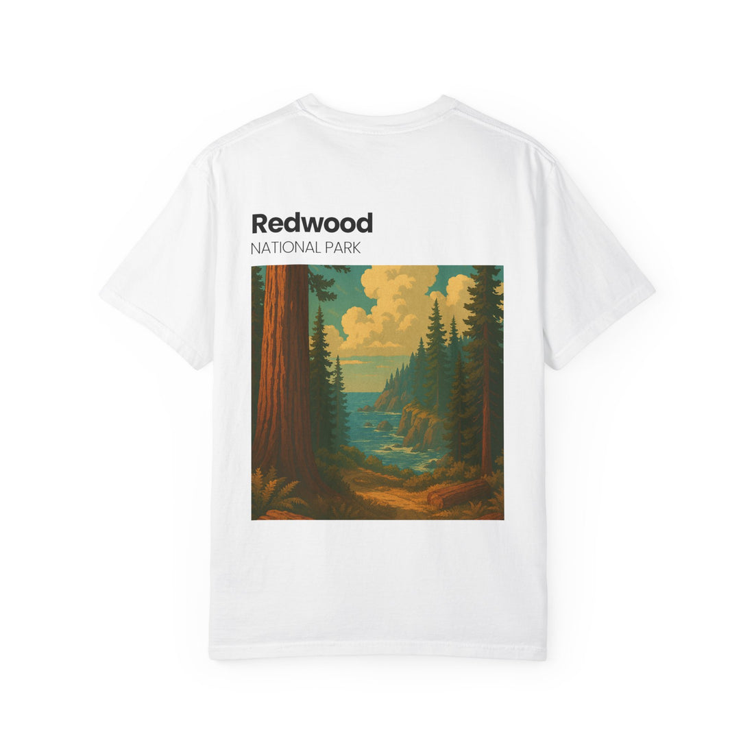 Redwood National Park landscape T-Shirt | Vintage nature scene