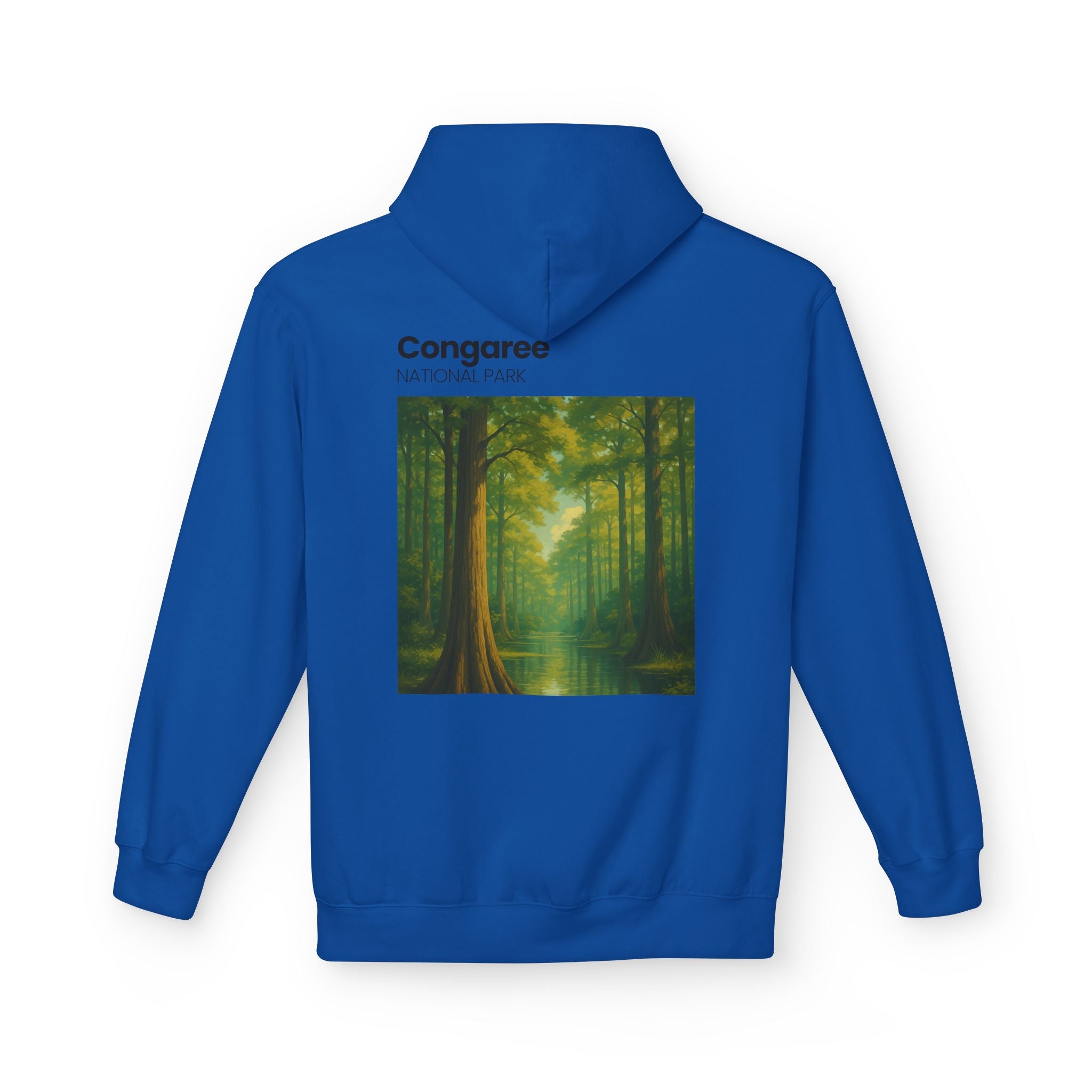 Congaree National Park Forest Scene Hoodie | Scenic Tree Landscape Pullover
