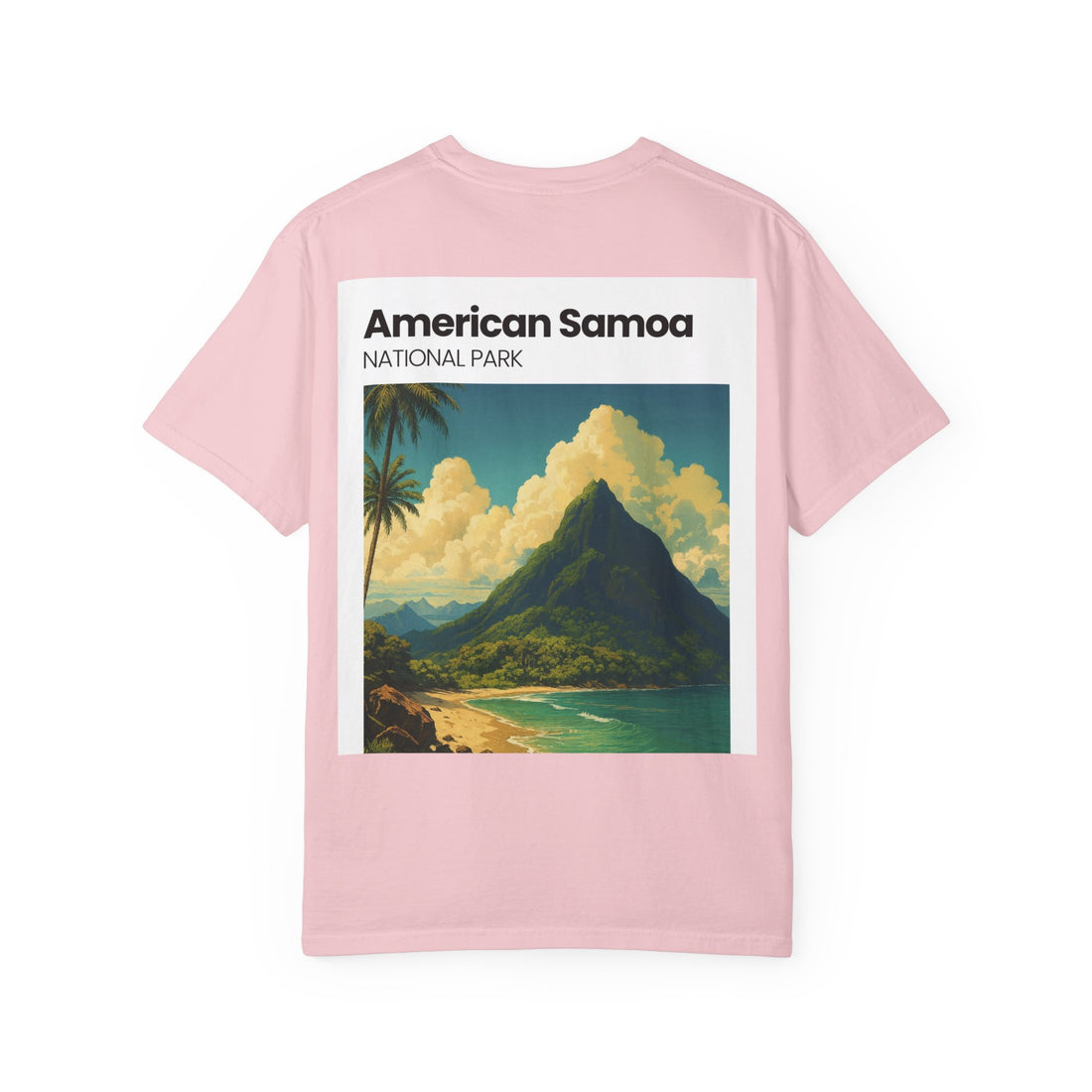American Samoa National Park print T-Shirt | Tropical Mountain Beach Artwork
