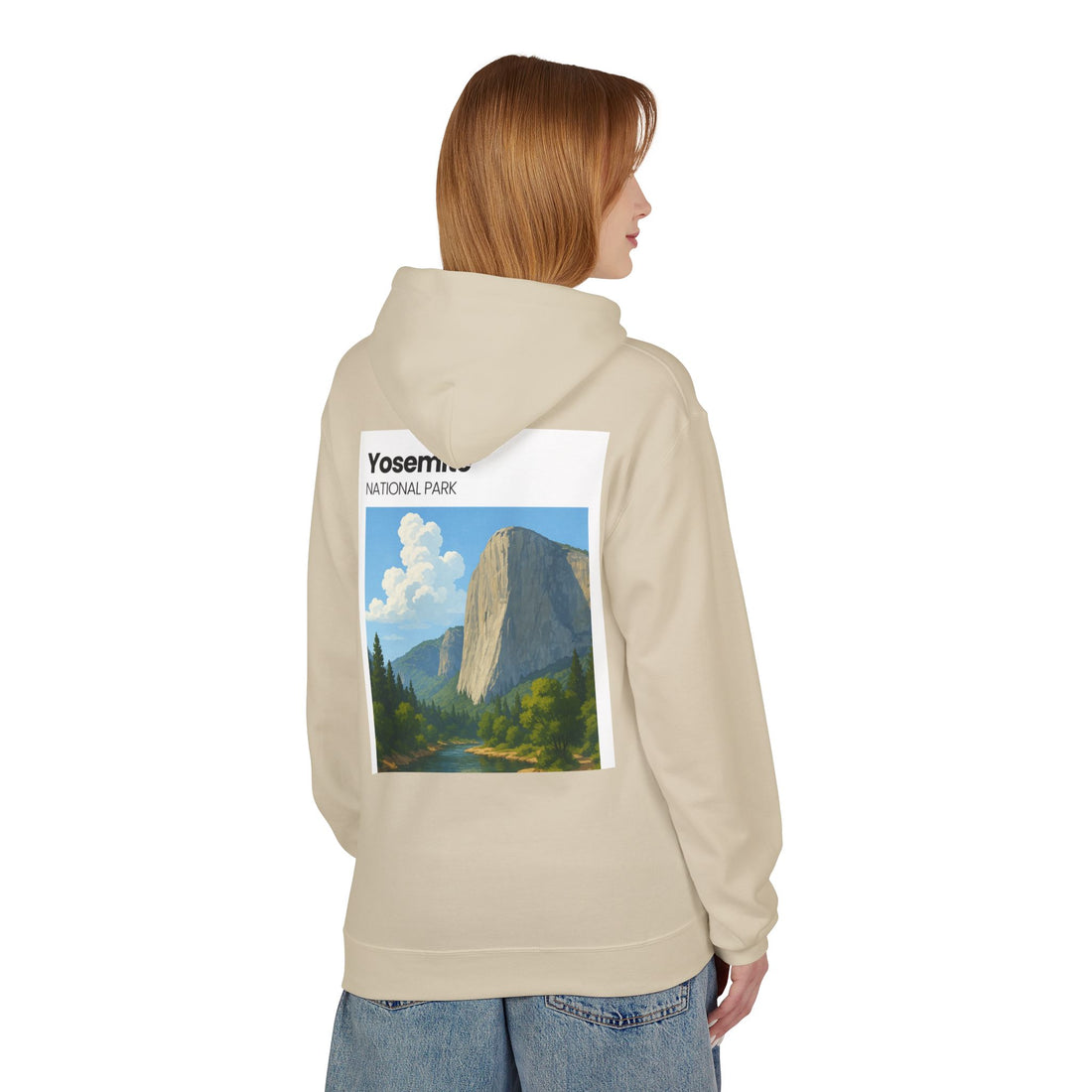 Yosemite National Park Half Dome Illustration Hoodie | National Park Travel Sweatshirt
