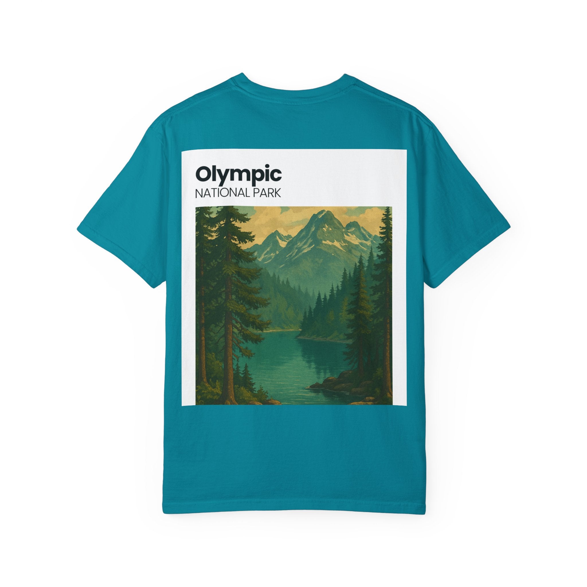 Olympic National Park landscape T-Shirt | mountain lake forest tee