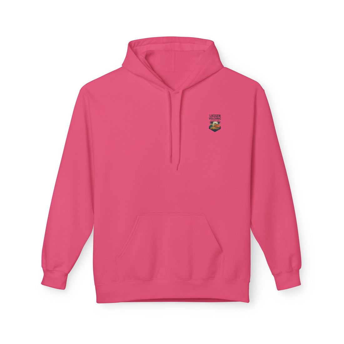 Lassen Volcanic Poster Hoodie | National Park Volcano Illustration