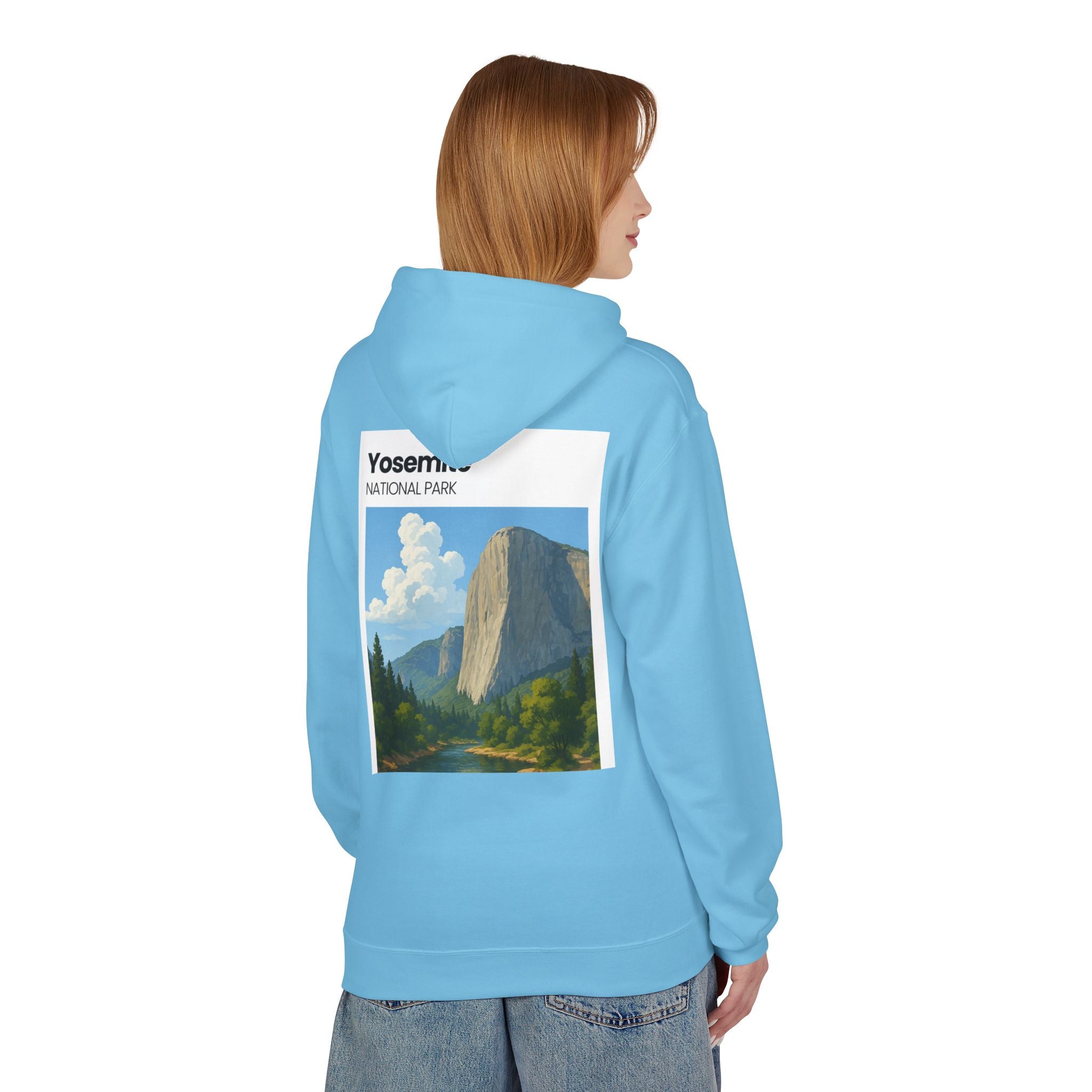 Yosemite National Park Half Dome Illustration Hoodie | National Park Travel Sweatshirt