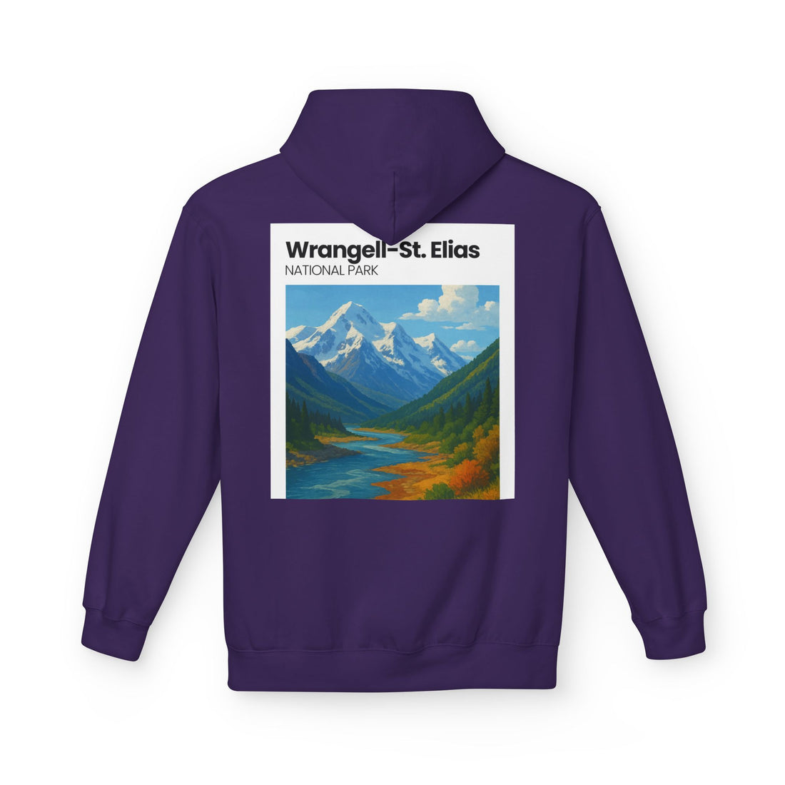 Wrangell–St. Elias National Park landscape Hoodie | Mountain river art
