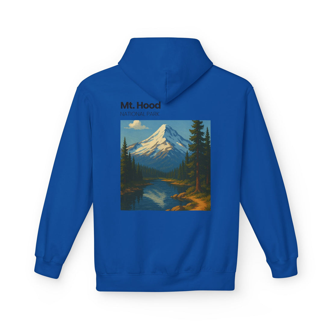 Mt. Hood National Park landscape Hoodie | Vintage mountain poster design