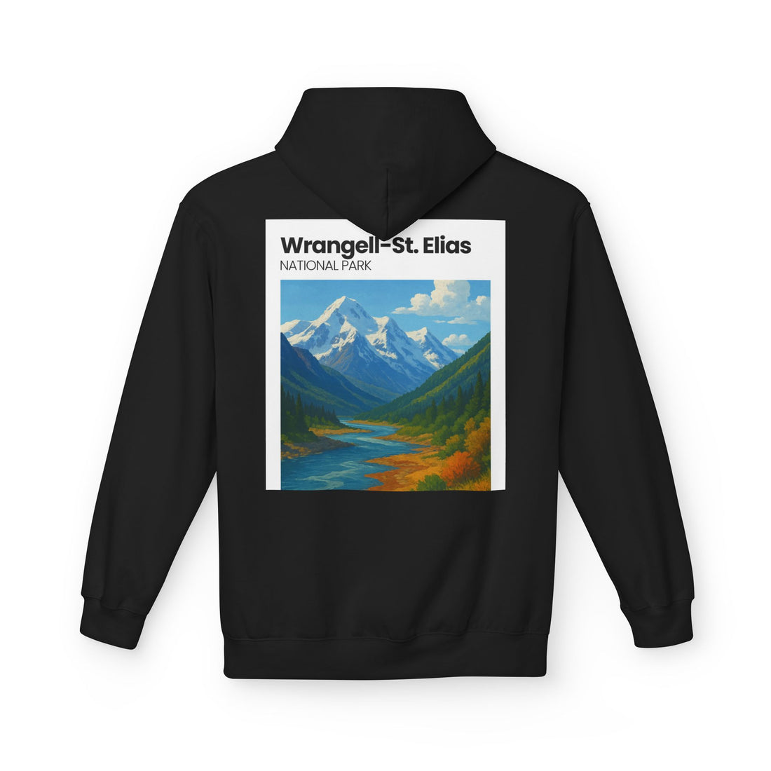 Wrangell–St. Elias National Park landscape Hoodie | Mountain river art