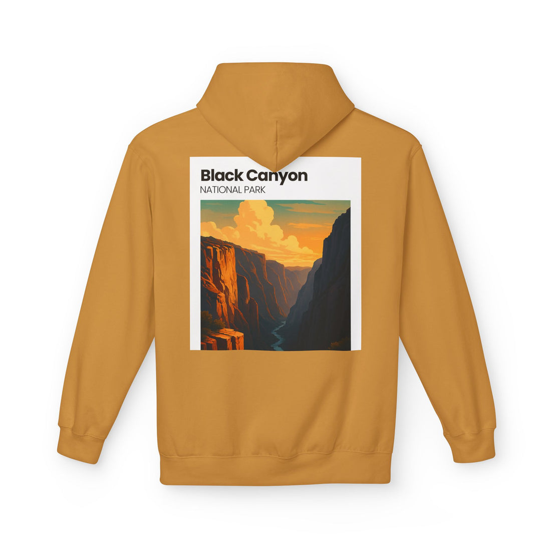 Black Canyon National Park Hoodie | Vintage Canyon Sunset Illustration