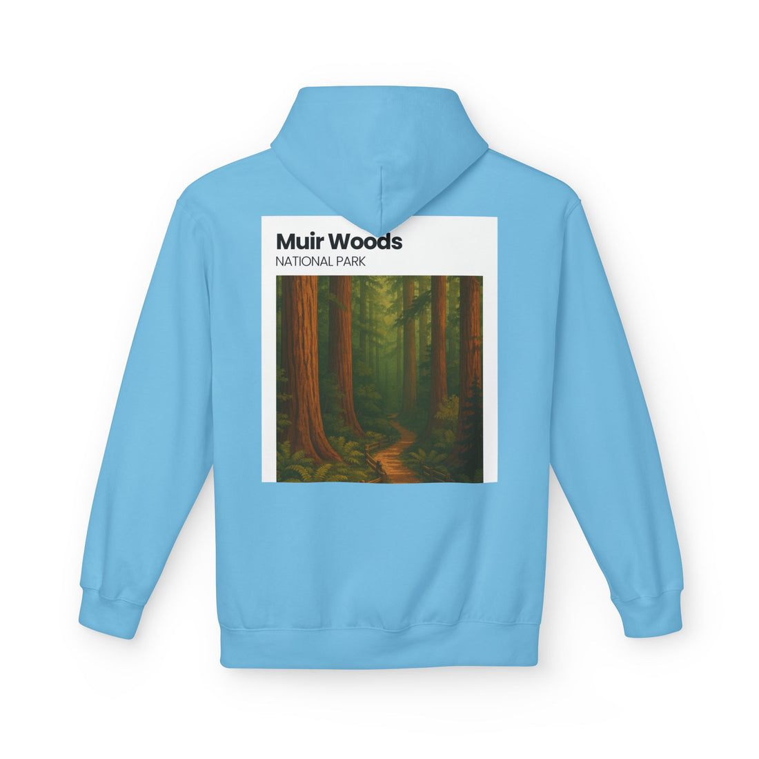 Muir Woods National Park Forest Path Hoodie | Vintage Nature Poster