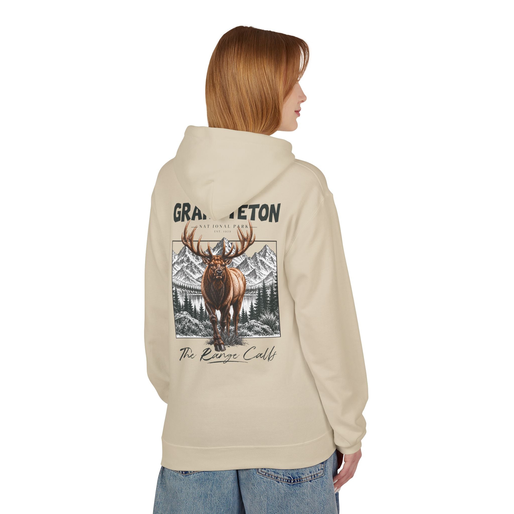 Grand Teton National Park Elk Graphic Hoodie