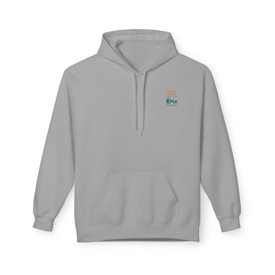 Palm Trees & Waves Hoodie | Small Chest Graphic, Beach Vibes