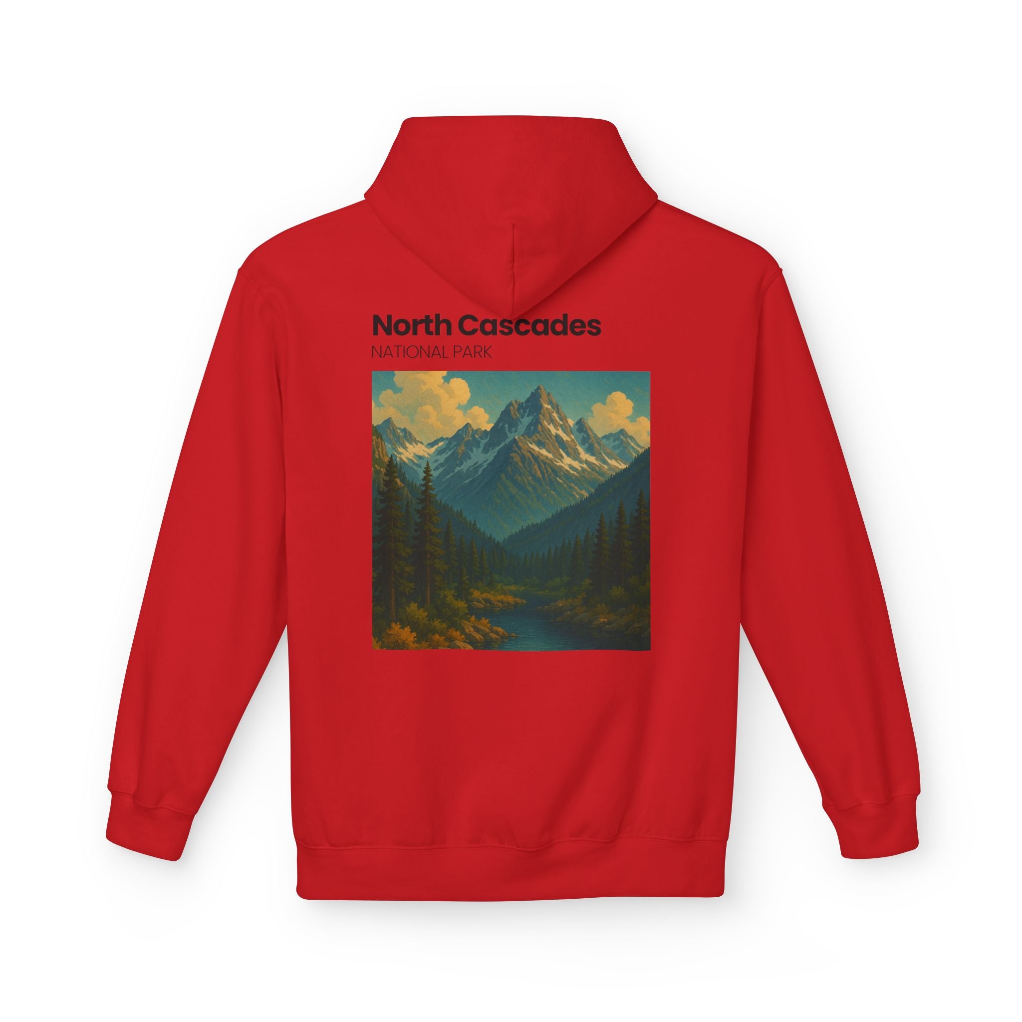 North Cascades National Park mountain art Hoodie | vintage landscape pullover
