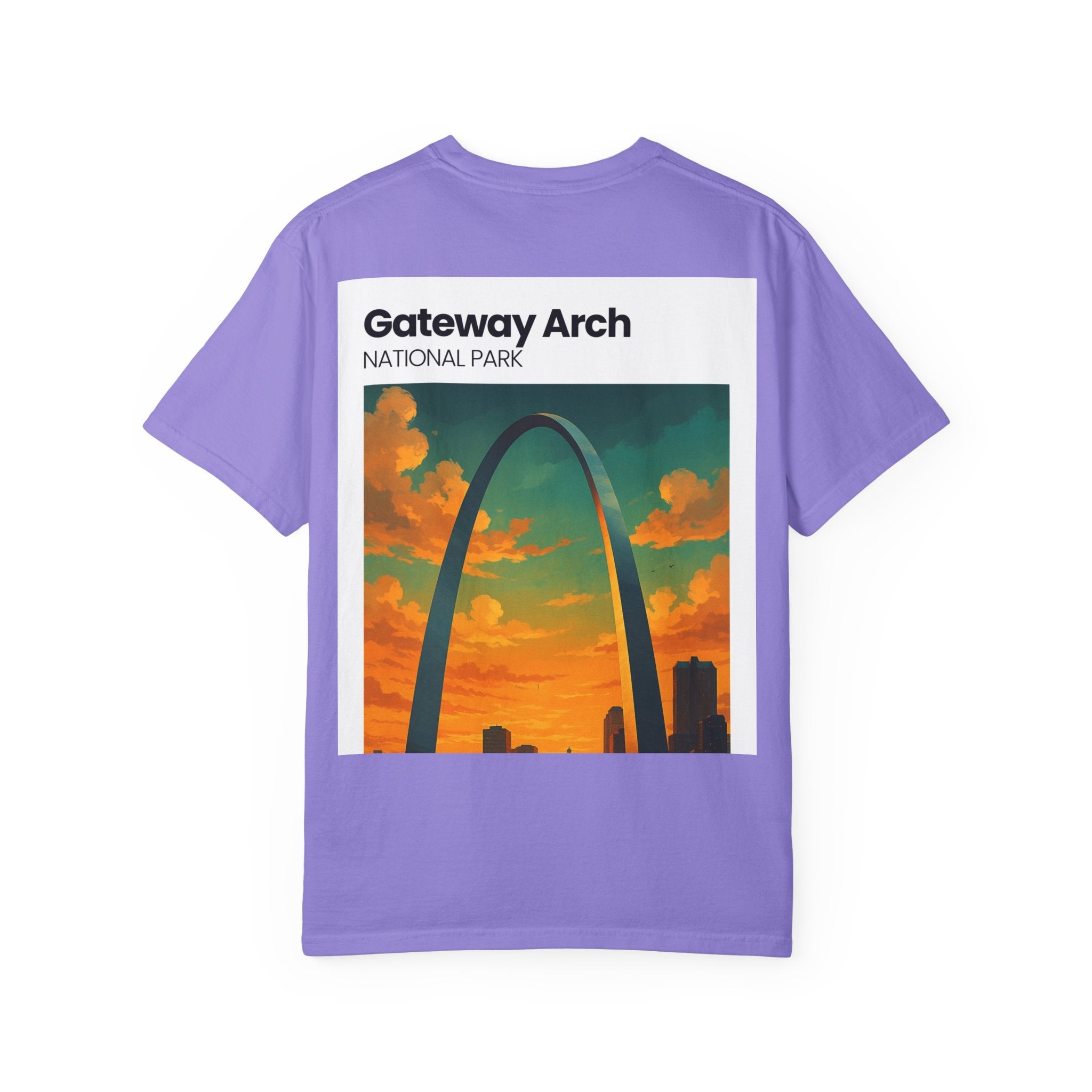Gateway Arch National Park T-Shirt | St. Louis Skyline Sunset