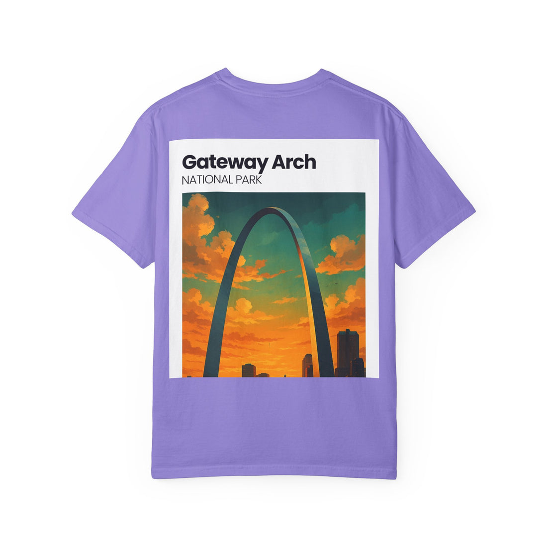 Gateway Arch National Park T-Shirt | St. Louis Skyline Sunset