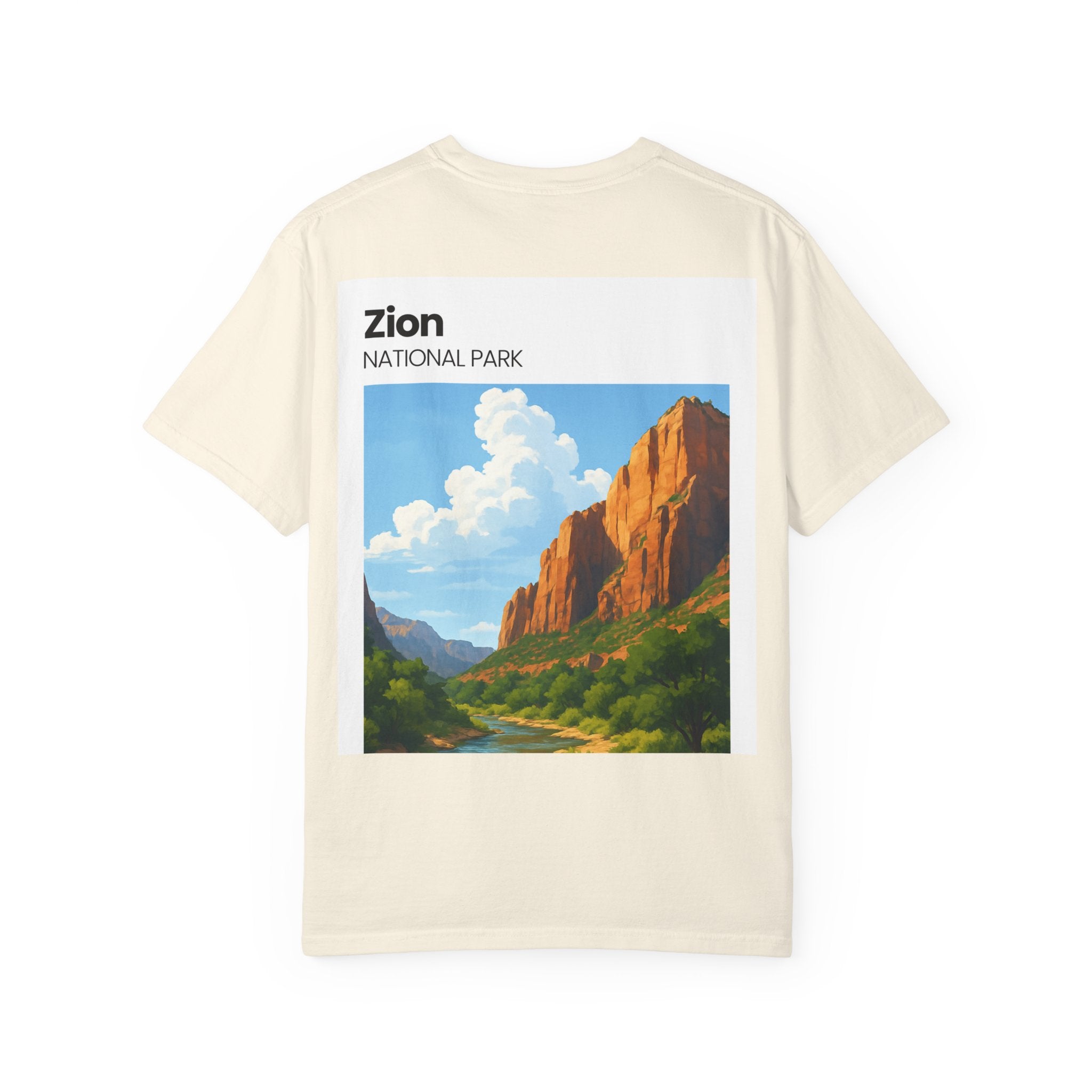 Zion National Park Landscape T-Shirt | Scenic Canyon Artwork