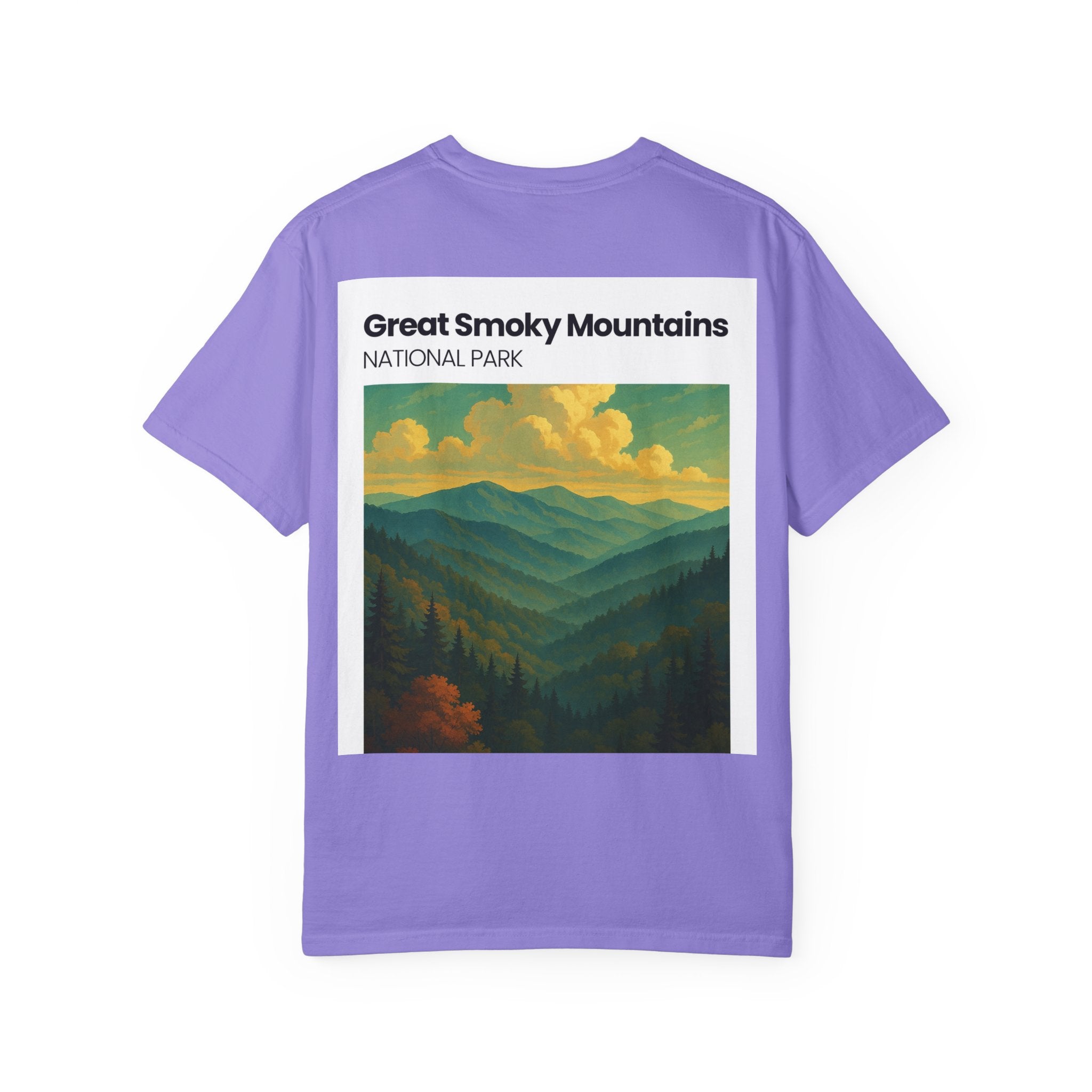 Great Smoky Mountains landscape T-shirt | National Park vintage poster