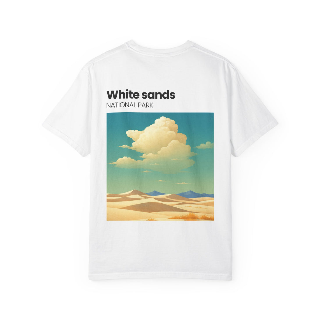 White Sands National Park desert landscape T-Shirt | retro cloud artwork