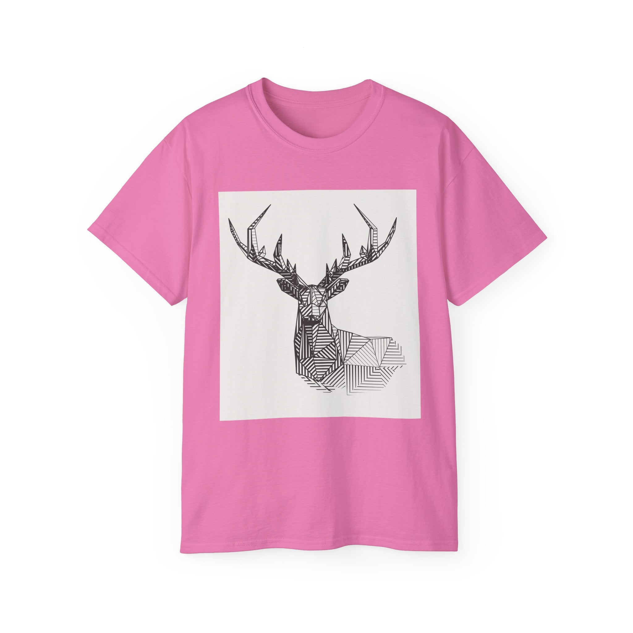 Geometric Deer Graphic Tee - Unisex Ultra Cotton T-Shirt