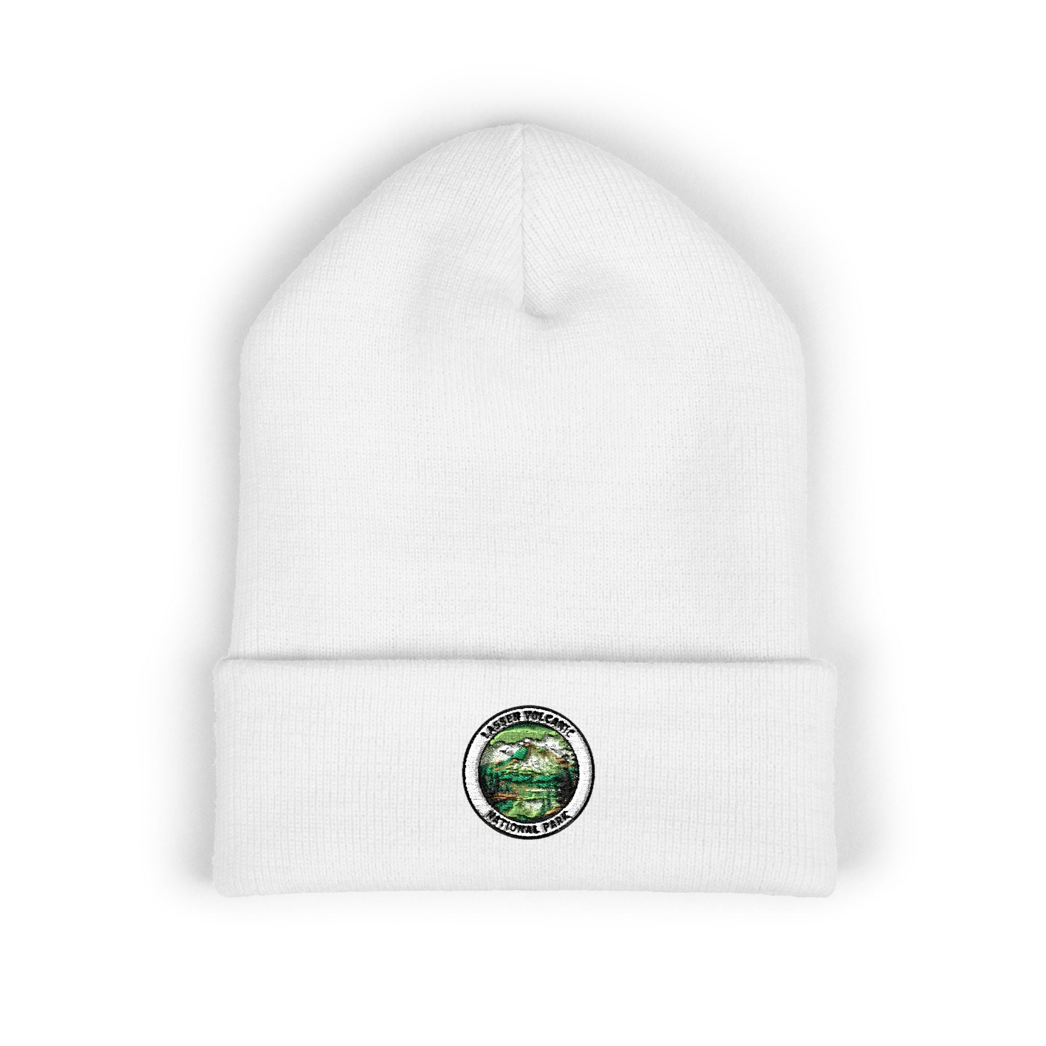 Green Planet Circle embroidery beanie