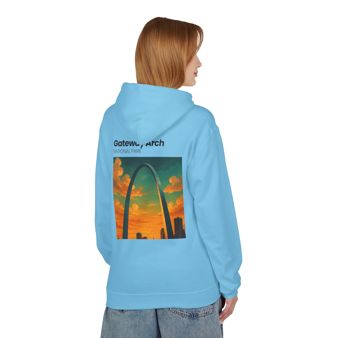 Palm Trees & Waves Hoodie | Small Chest Graphic, Beach Vibes