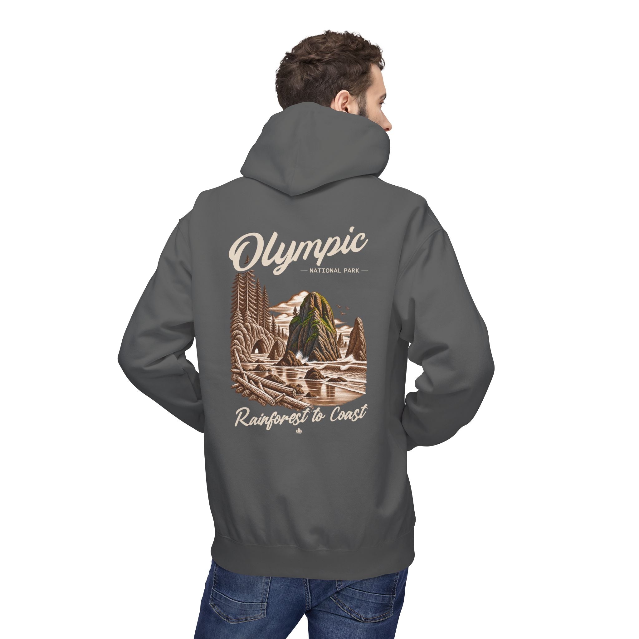 Olympic National Park Sea Stacks Graphic Hoodie