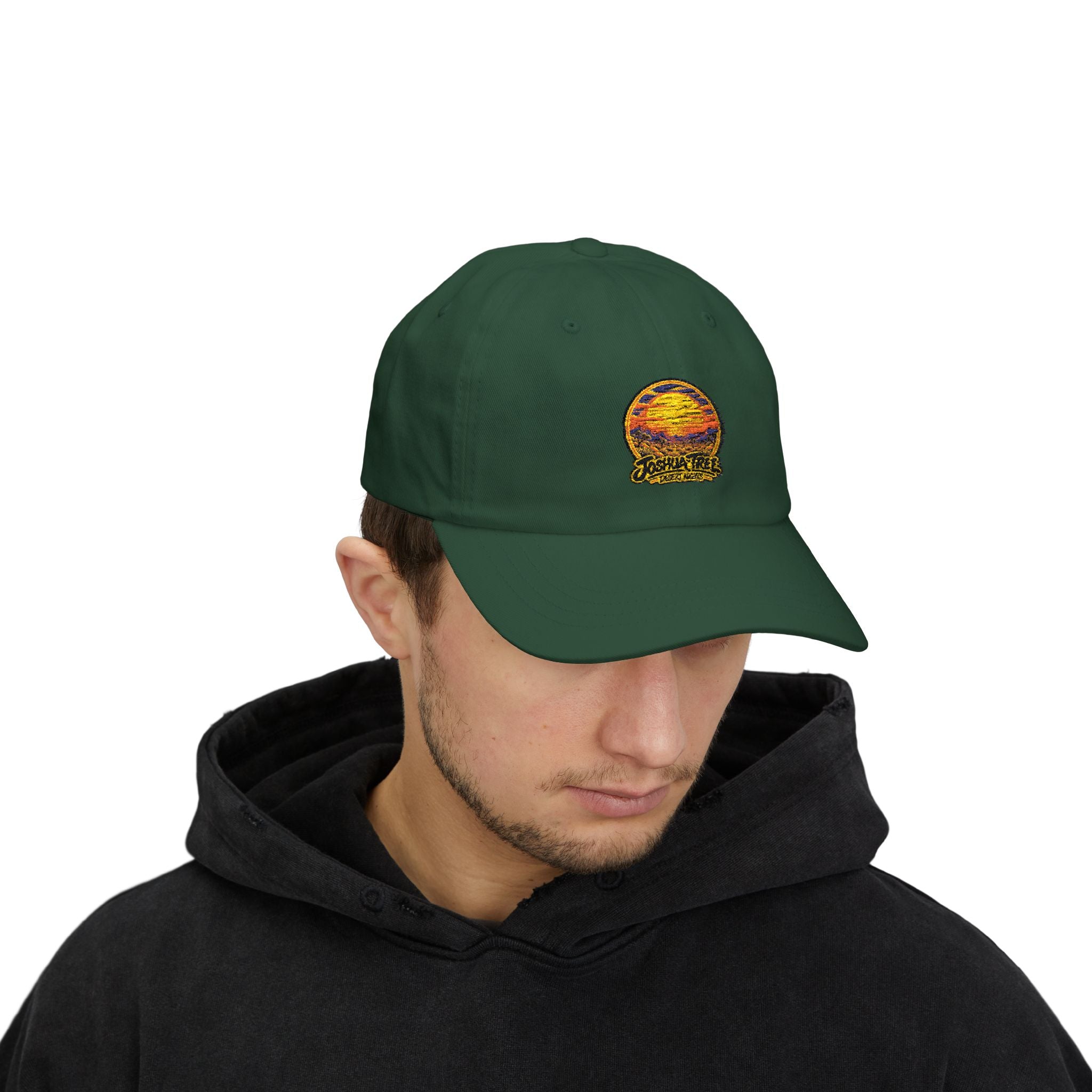 Joshua Tree National Park – Desert Sunset | Round Logo Dad Cap