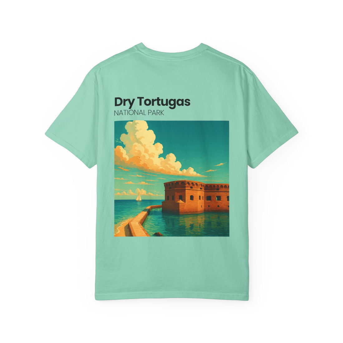 Dry Tortugas National Park Poster T-shirt | Vintage Fort Illustration