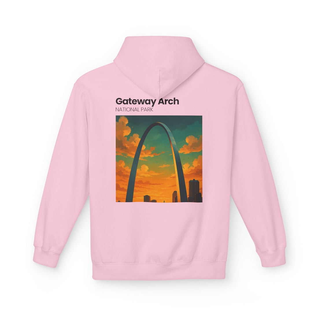 Palm Trees & Waves Hoodie | Small Chest Graphic, Beach Vibes