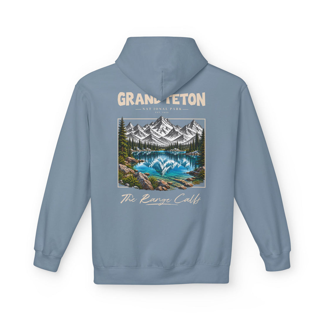 Grand Teton National Park Lake Reflection Graphic Hoodie