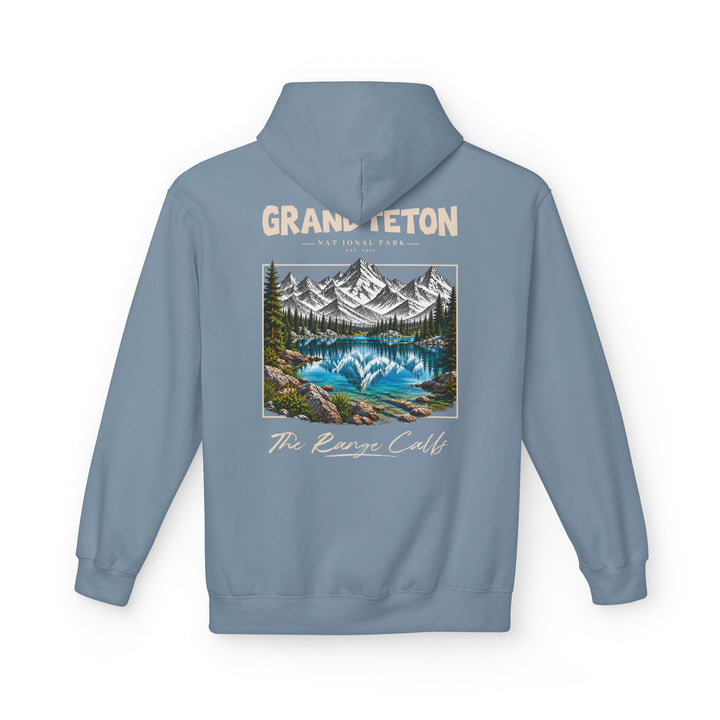 Grand Teton National Park Lake Reflection Graphic Hoodie